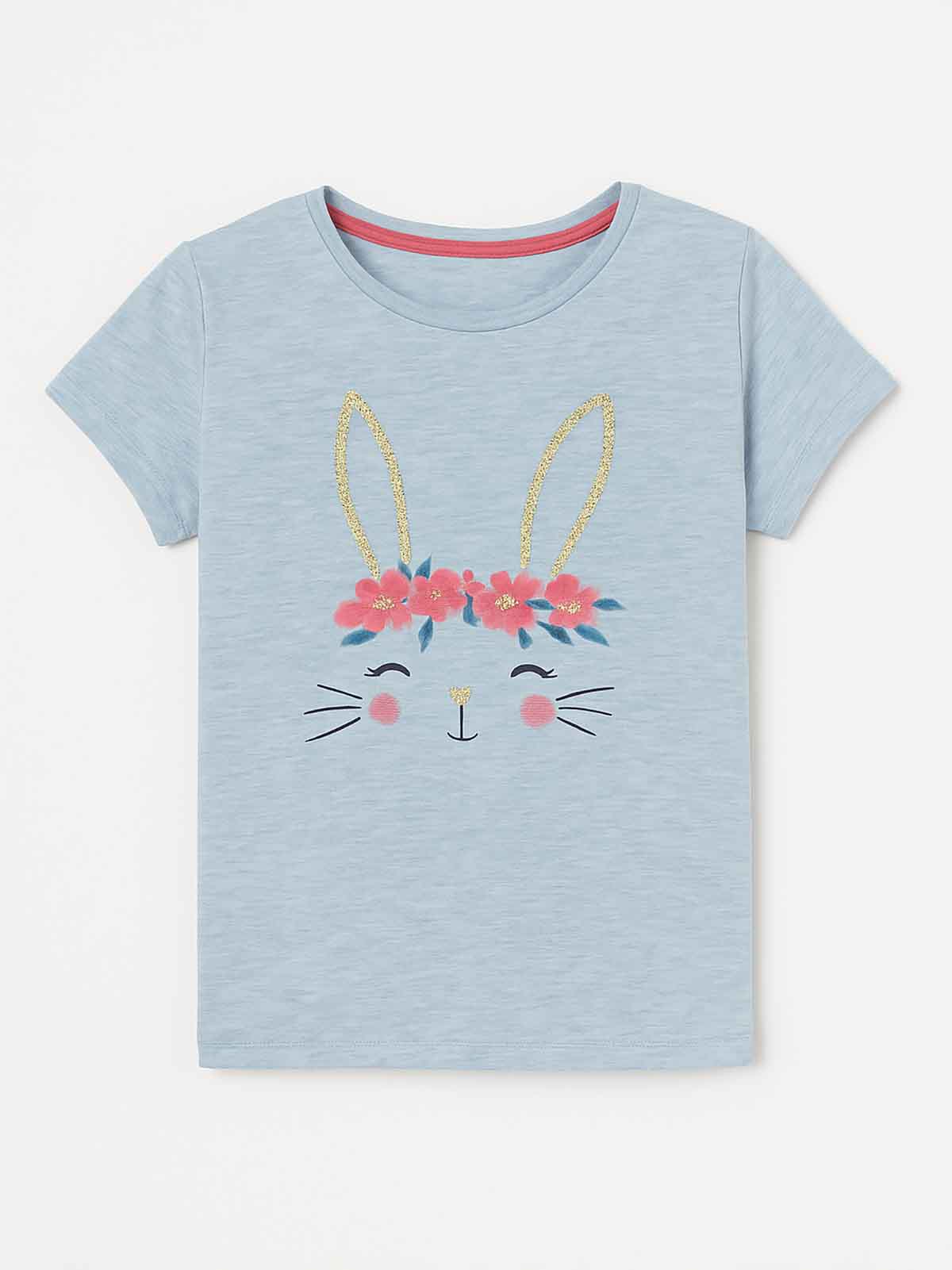 Girls Glitter Printed T Shirt