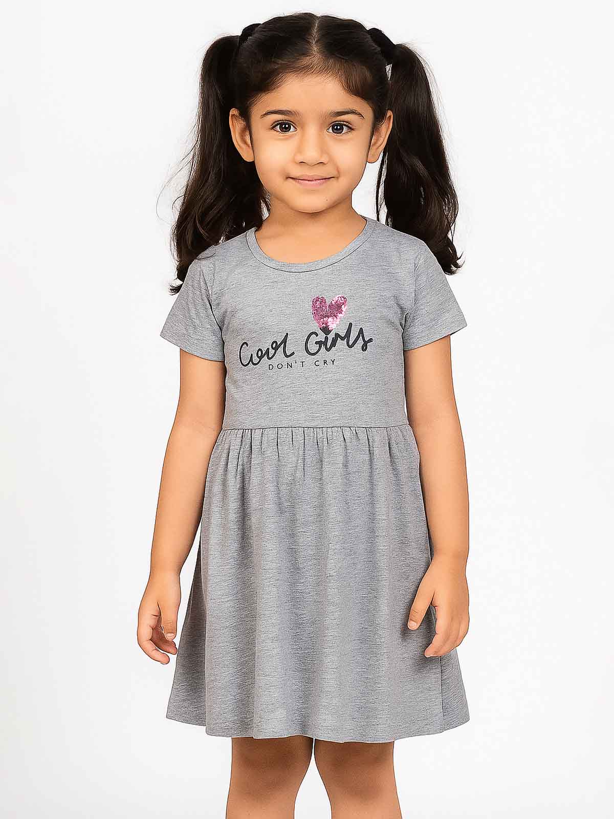 Girls Printed Knit Dress