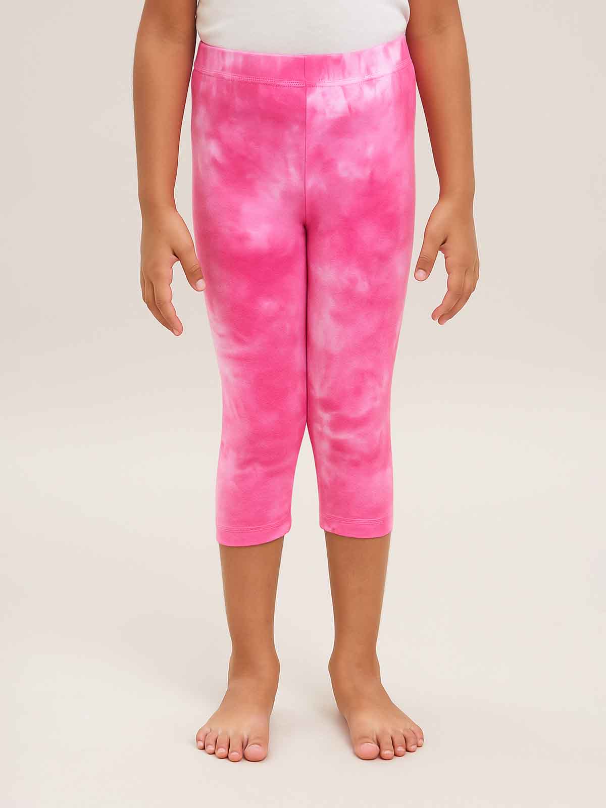 Girls Stretch Tie n Dye Capri