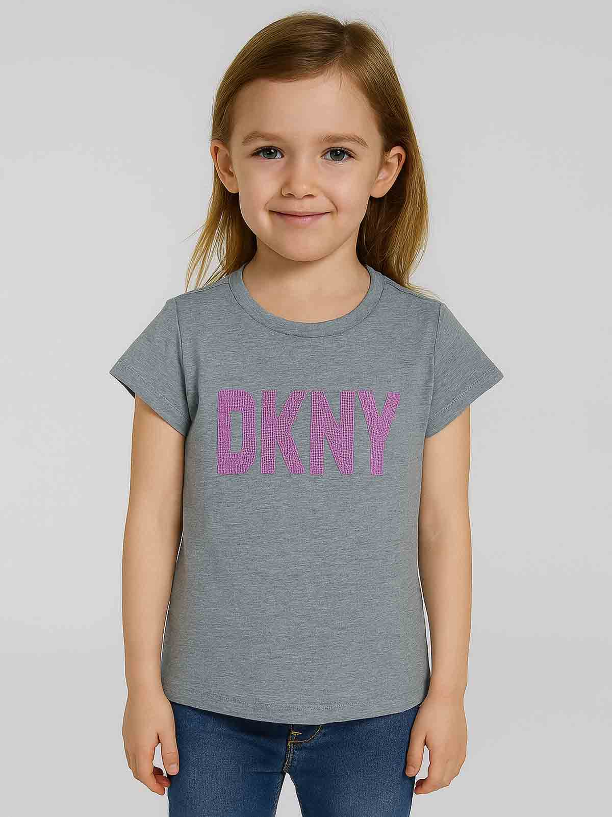 Girls Applique Grey T Shirt