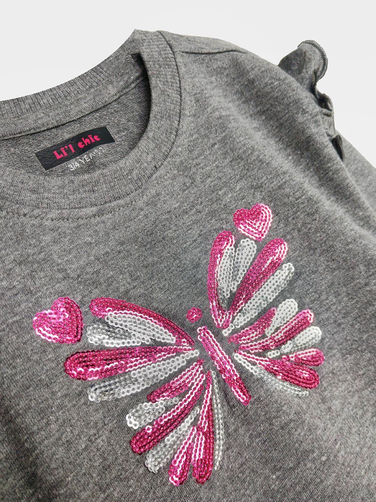 Girls French Terry Sequined Sweatshirt