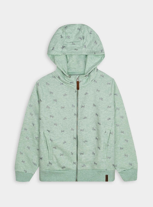 Girls Full Zipper Hooded Sweatshirt