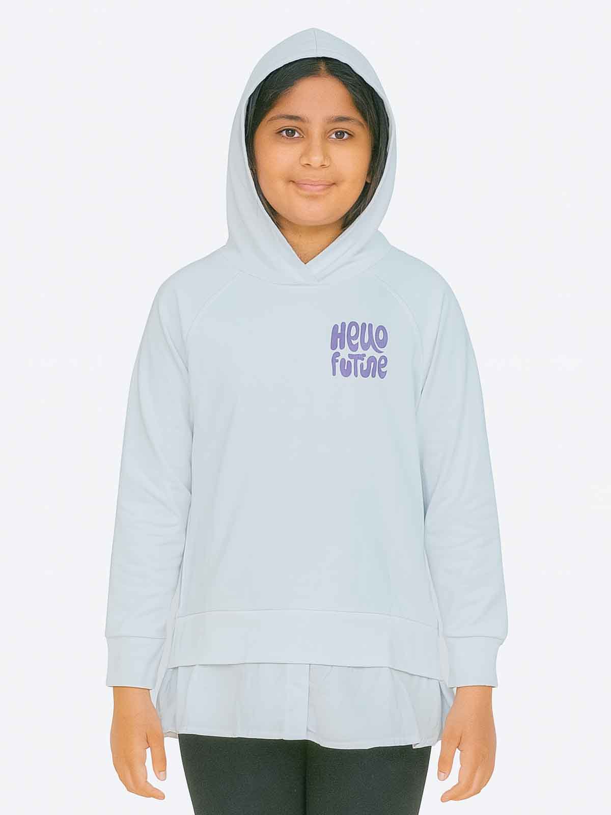 Girls Hooded Pullover Sweatshirt