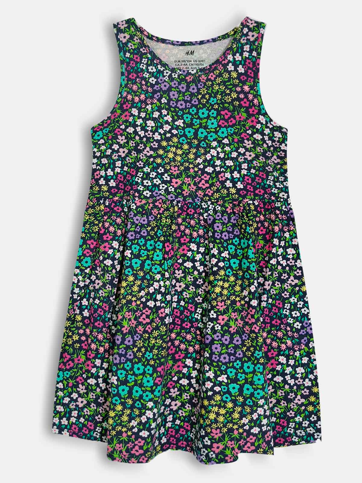 Girls Printed Dress Mixed