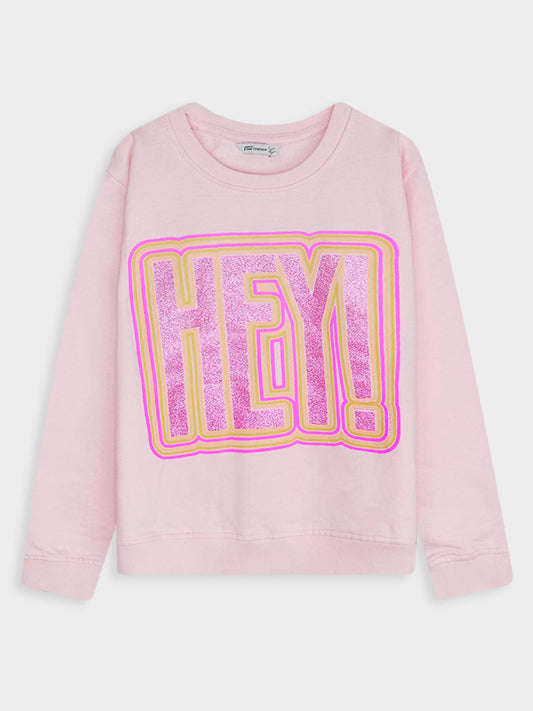 Girls Printed Pullover Sweatshirt