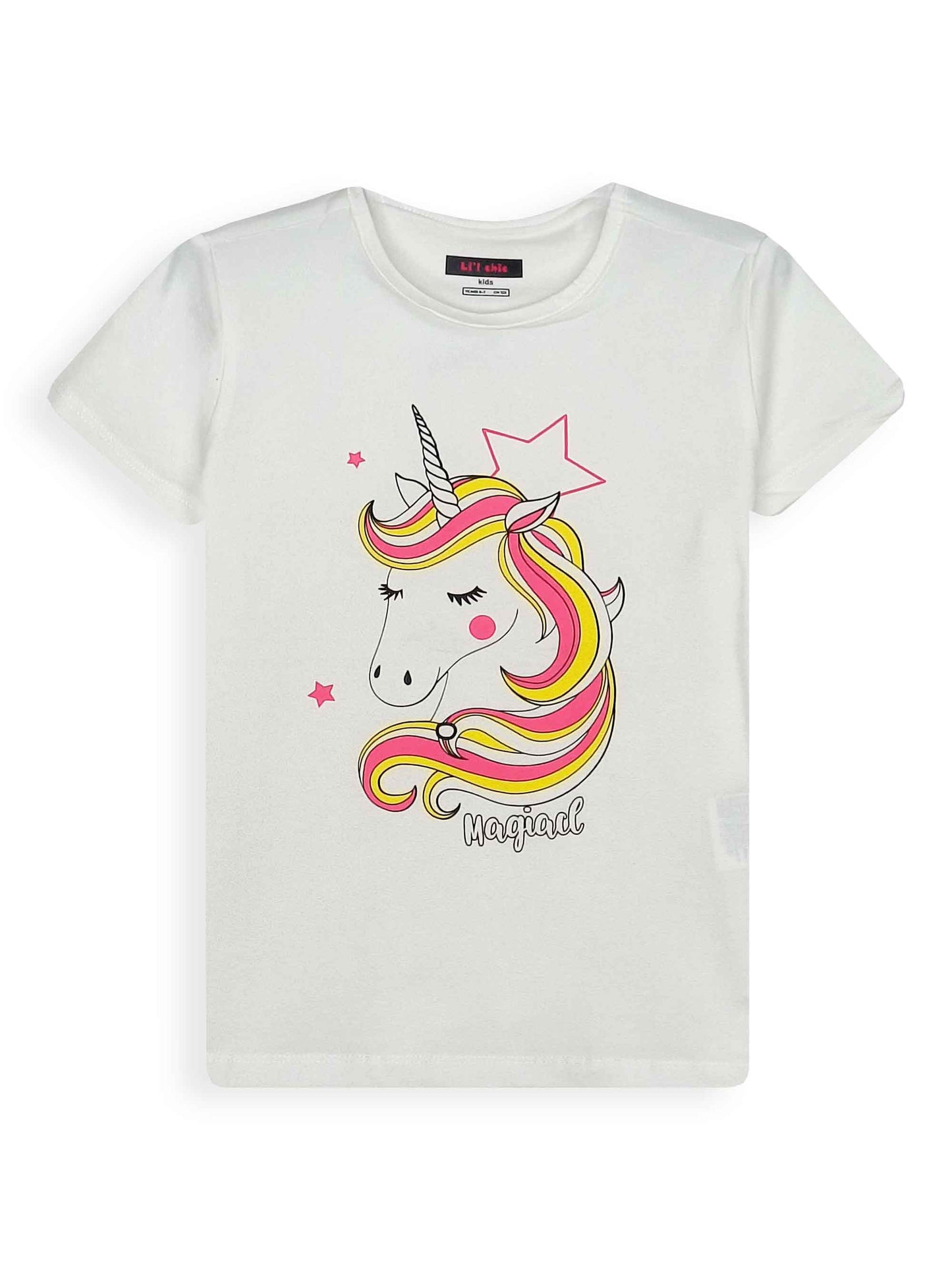 Girls Printed  Stretch Top