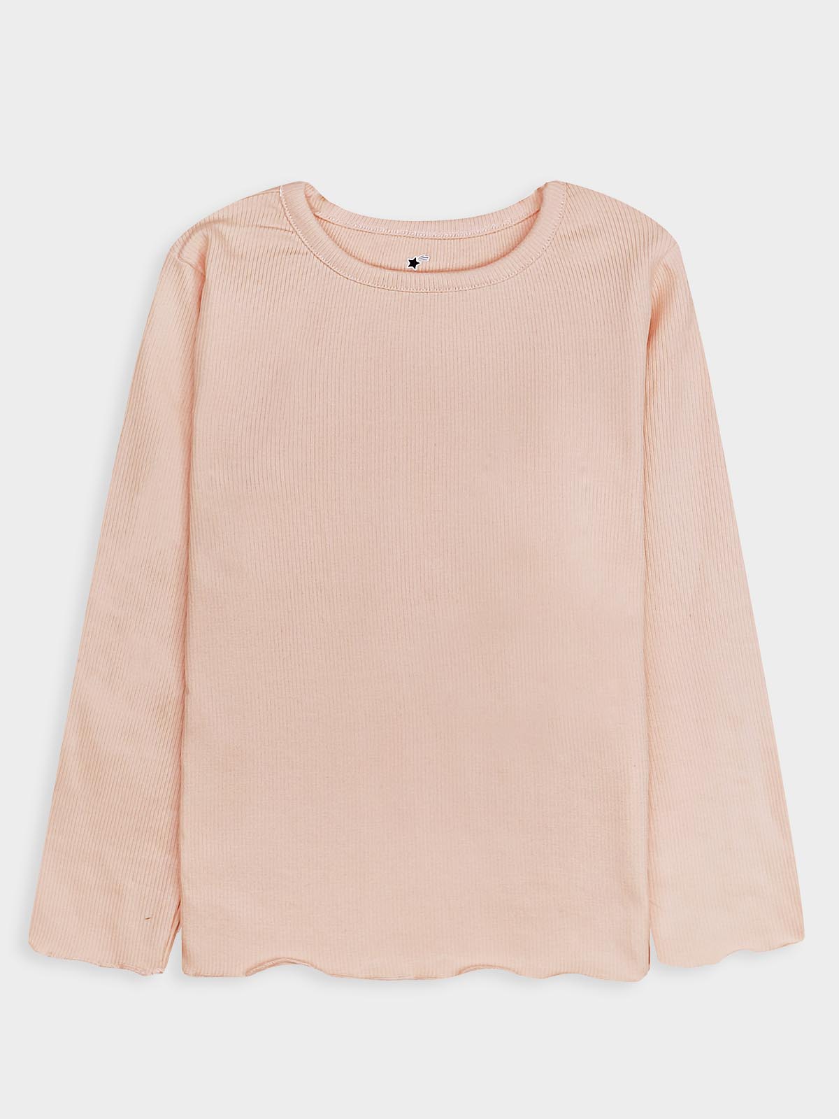 Girls Ribbed Long Sleeve Top