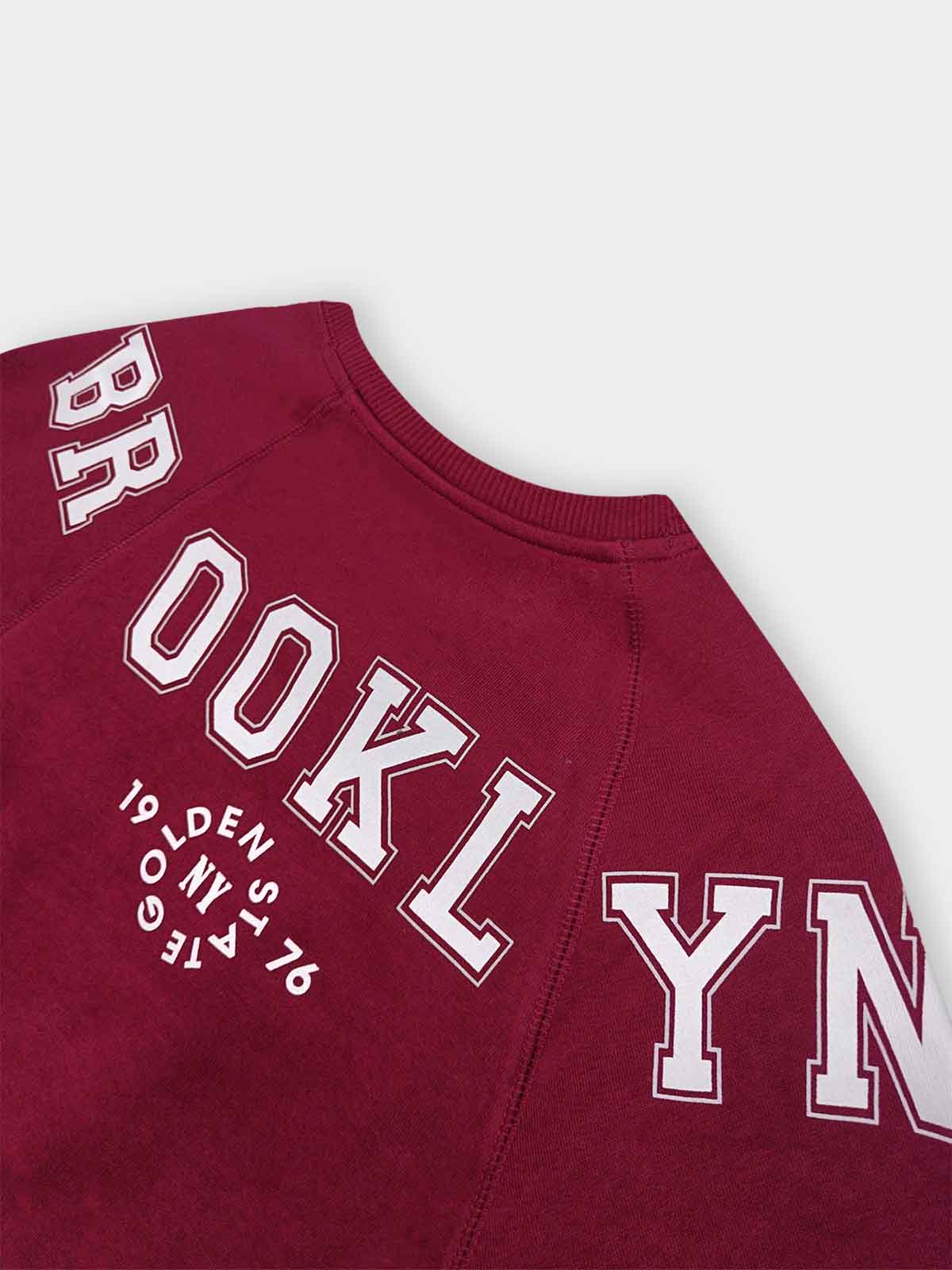 Girls Red Pullover Fleece Sweartshirt