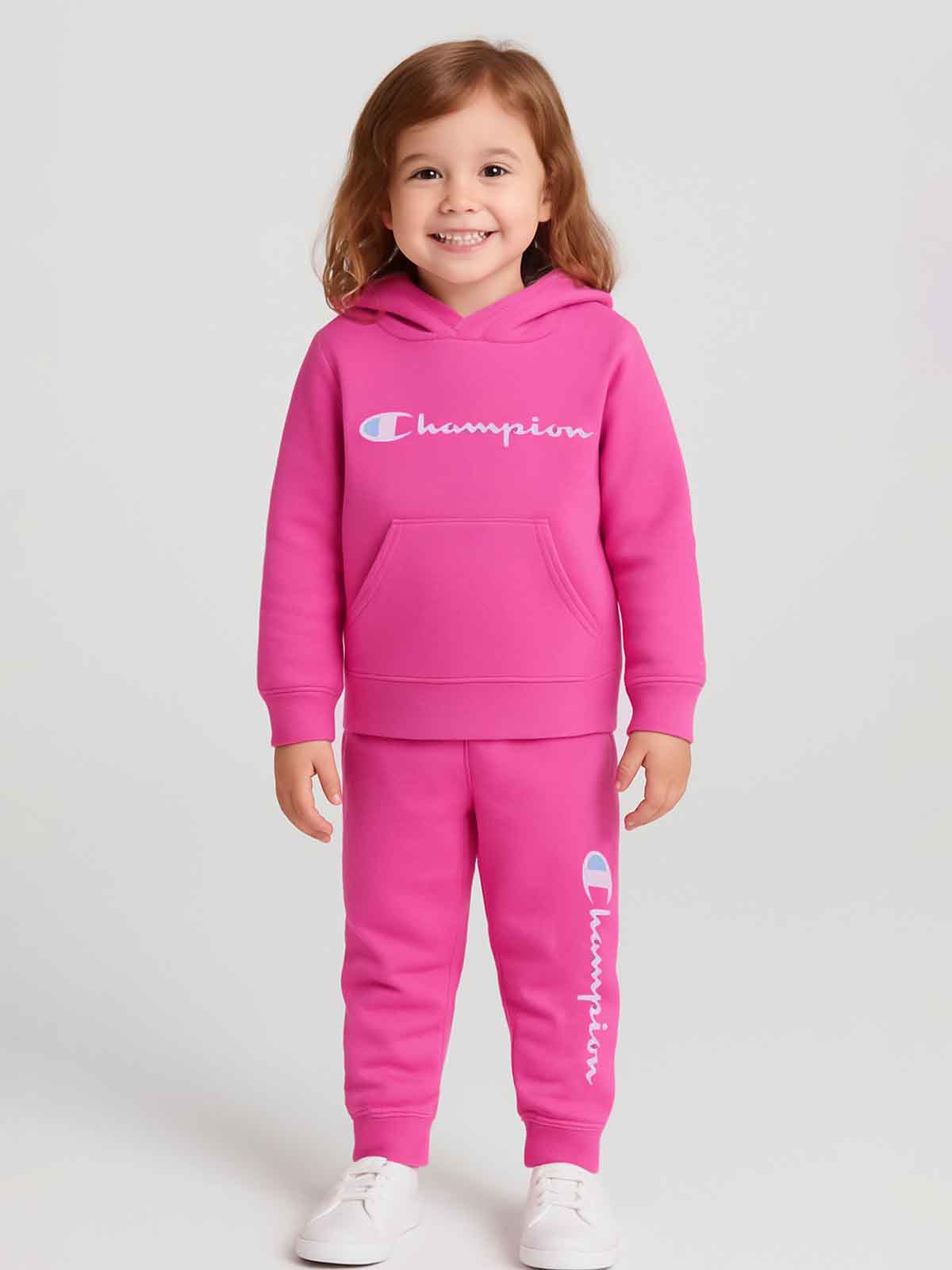 Girls Fleece Hooded Egg Plant Jogging Set