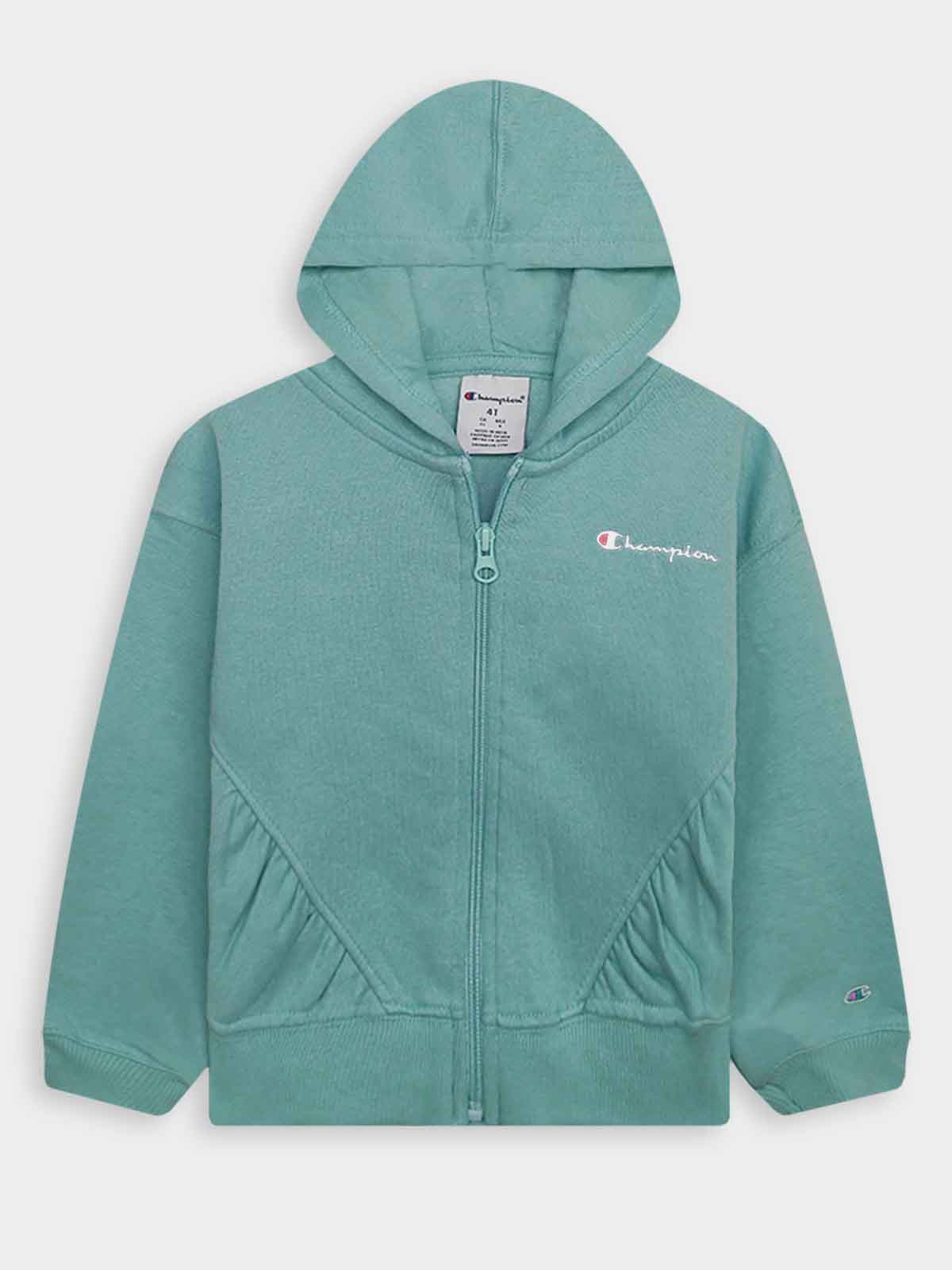 Girls Fullzipper Hooded Green Jogging Set