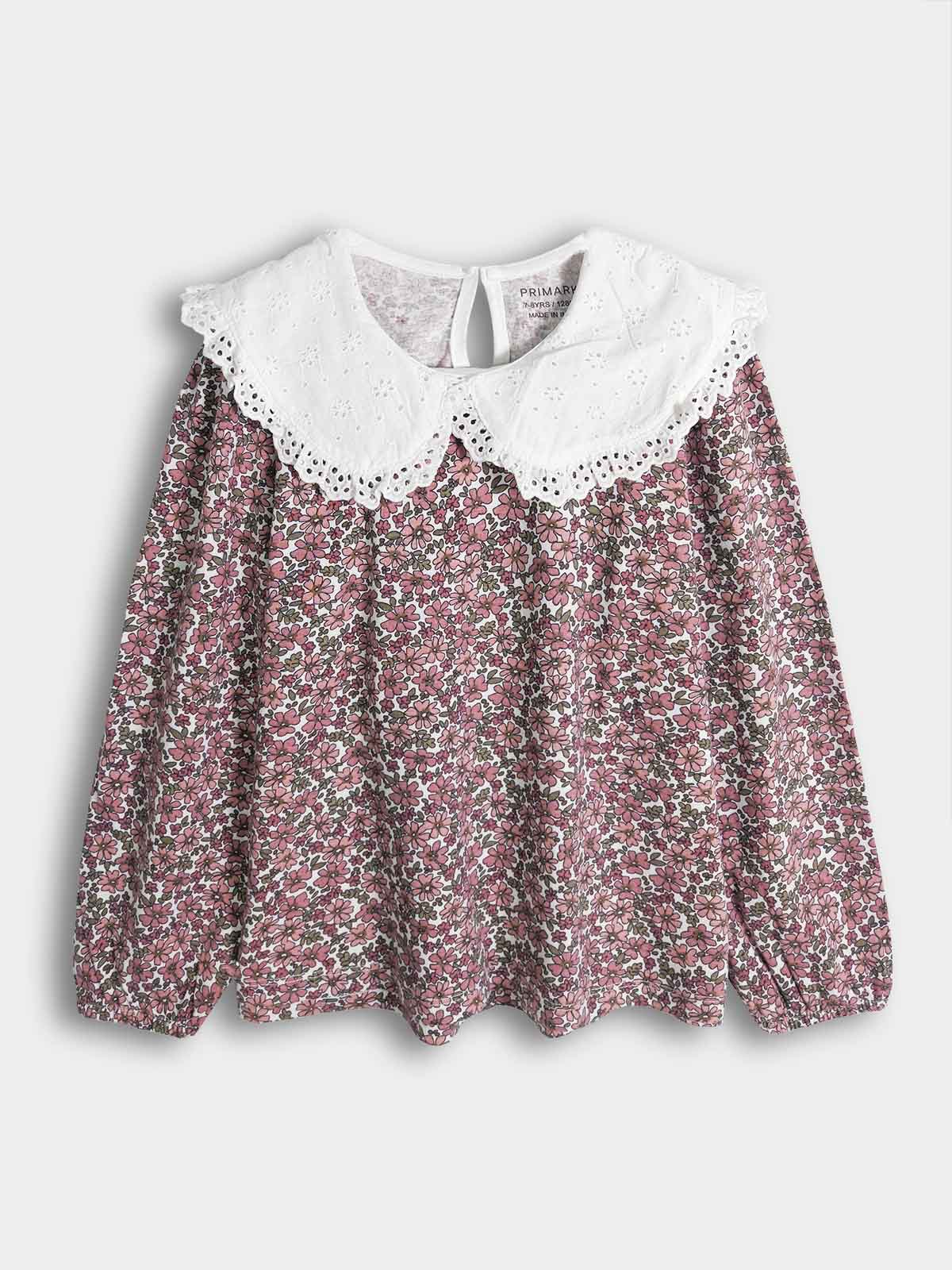 Girls Crpchet Collar Top