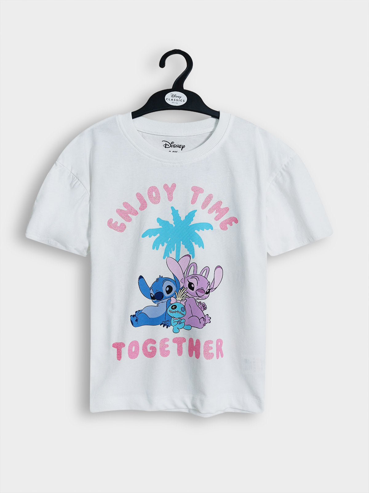 Girls Glitter Printed Top