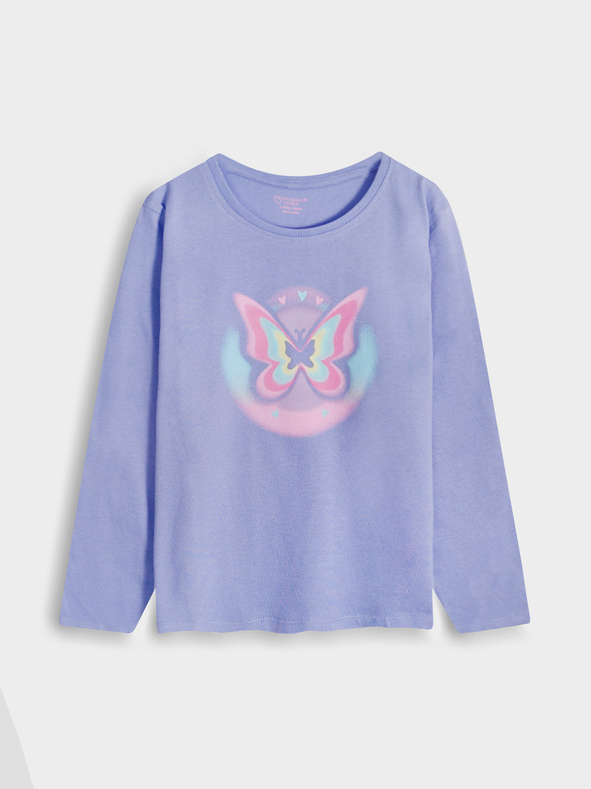 Girls Printed Lilac T-Shirt
