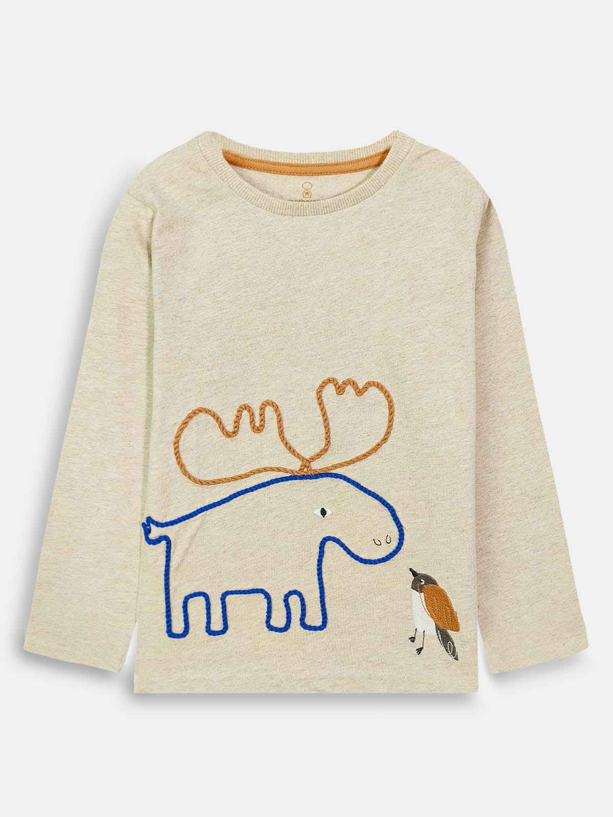 Girls Long Sleeve Ecru Top