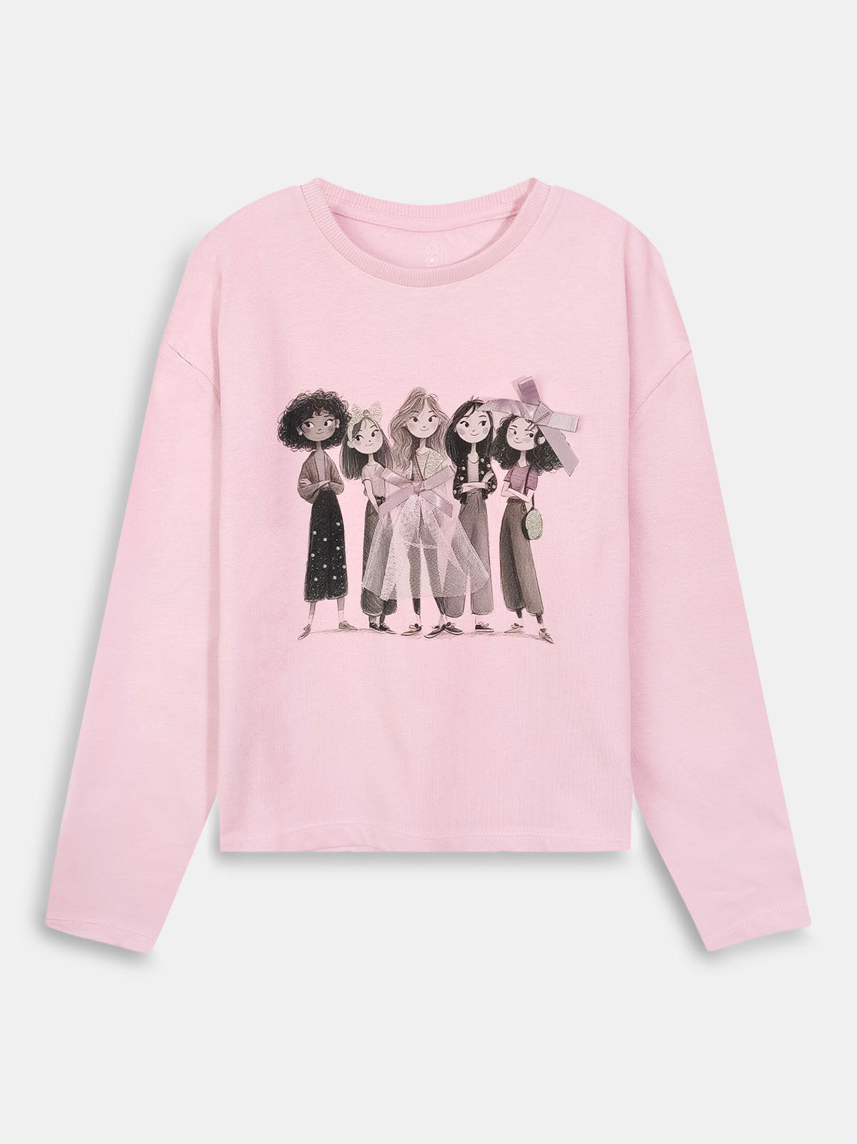 Girls Long Sleeve Pink Top