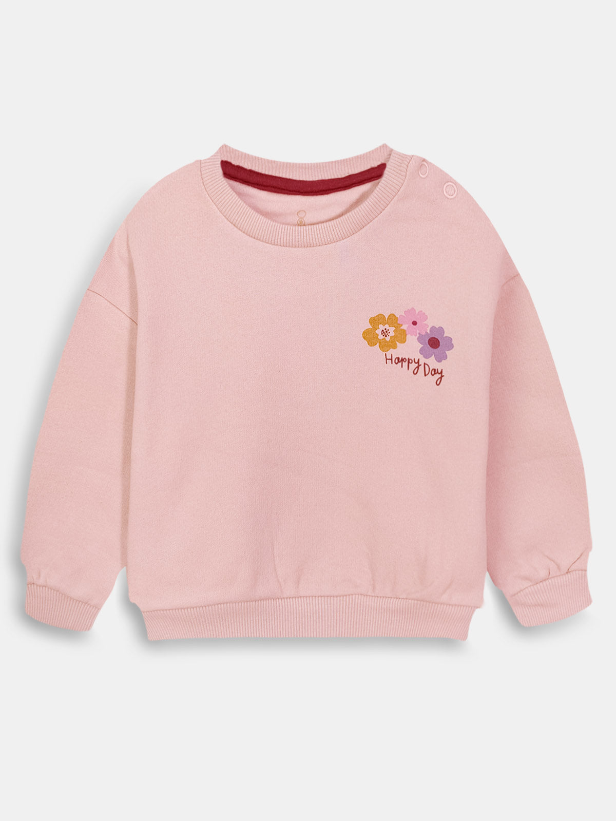 Baby Girls Fleece Peach Pullover