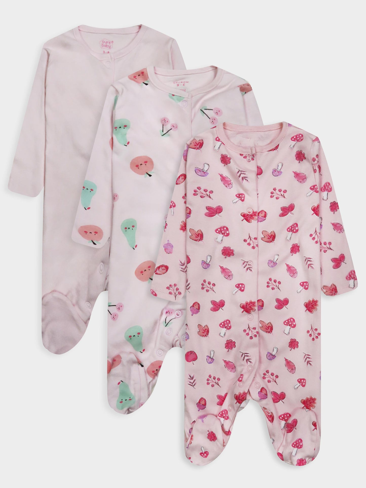 Baby 3 pack Sleepsuits Assorted