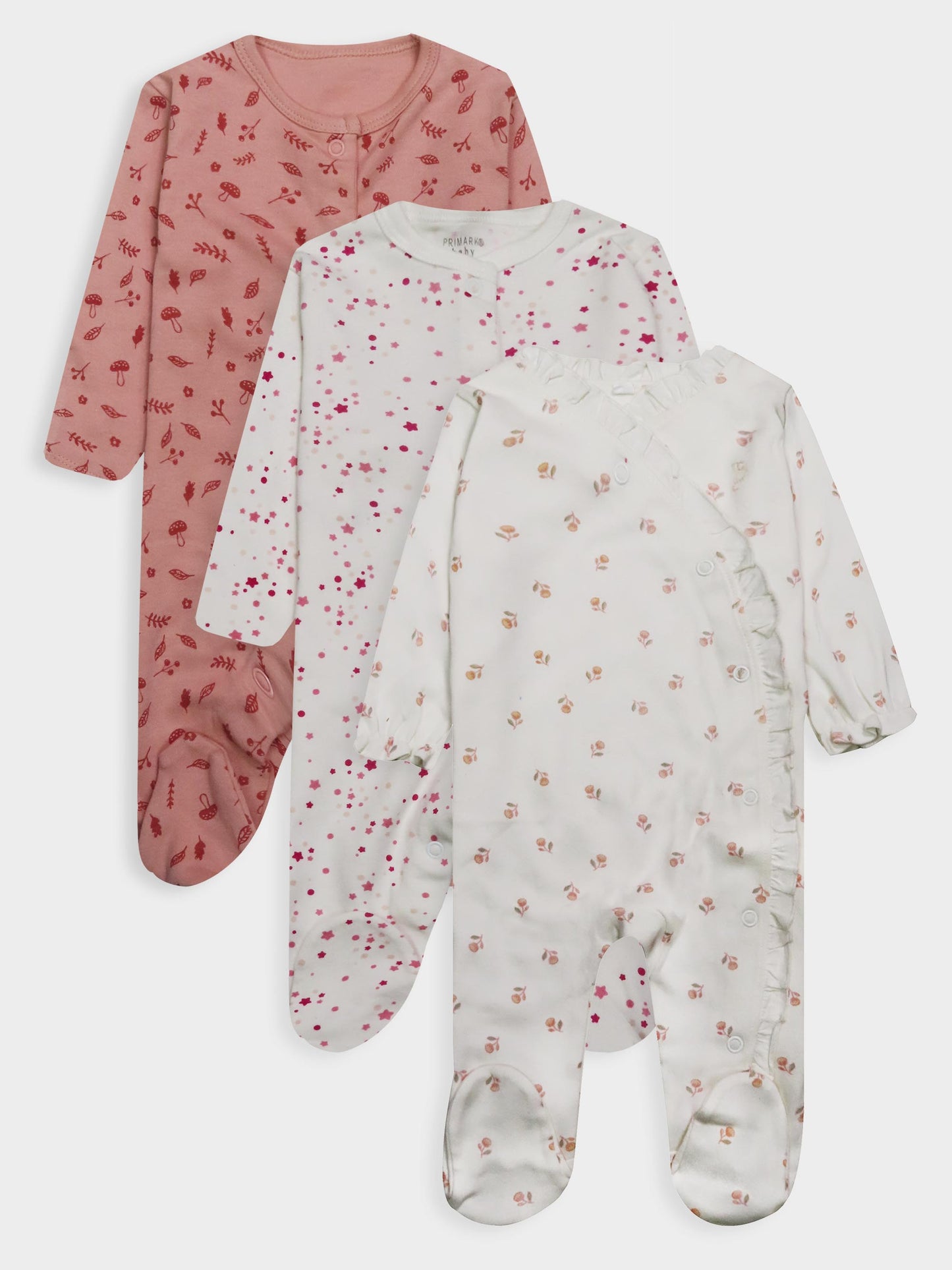 Baby 3 pack Sleepsuits Assorted