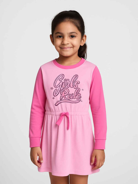 Girls French Terry Winter Dress