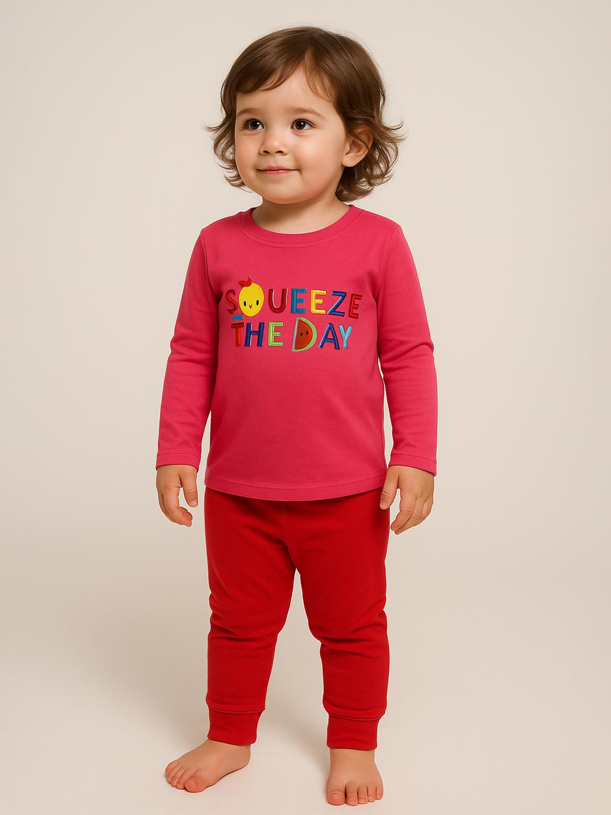 Girls Printed Pyjama Set