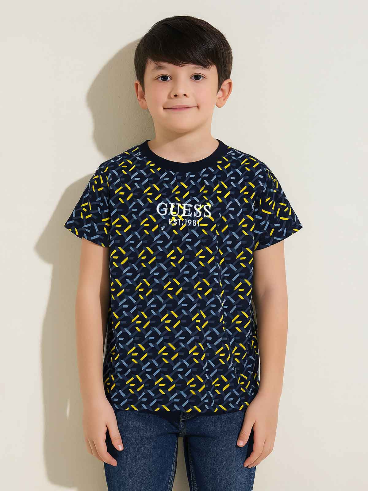 Boys Navy AOP T-Shirt