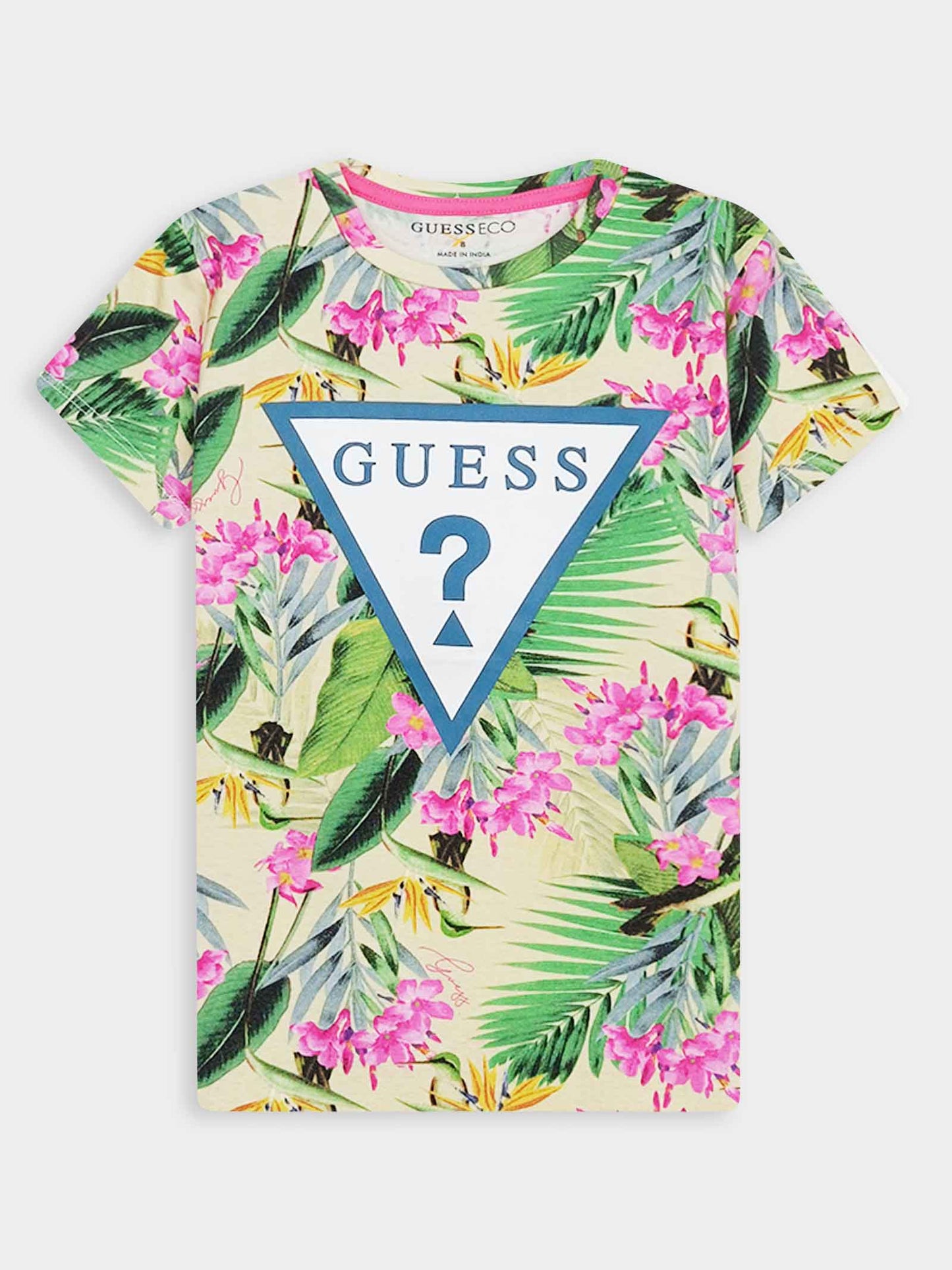Girls Flower Printed T-Shirt