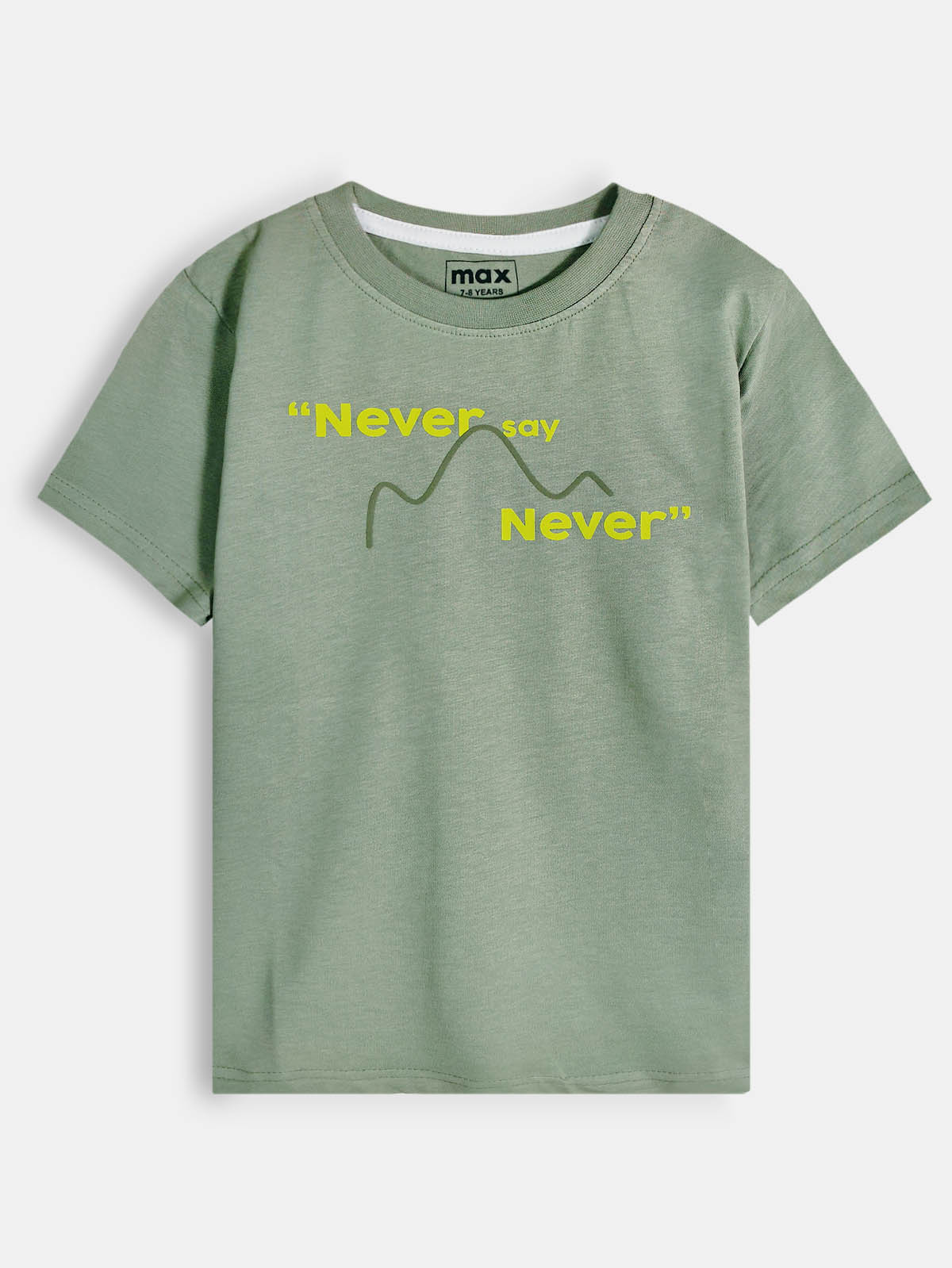 Boys Printed Olive T-Shirt