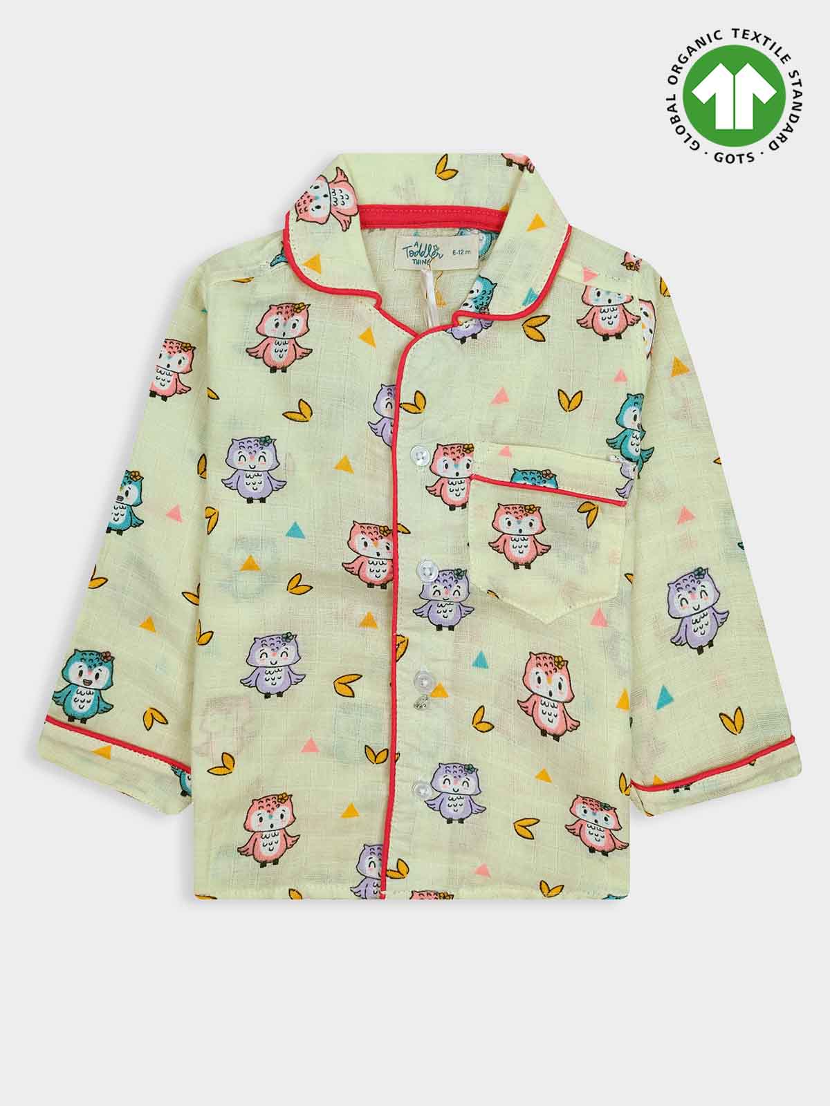 Kids Muslin Full Sleeve Pyjama Set
