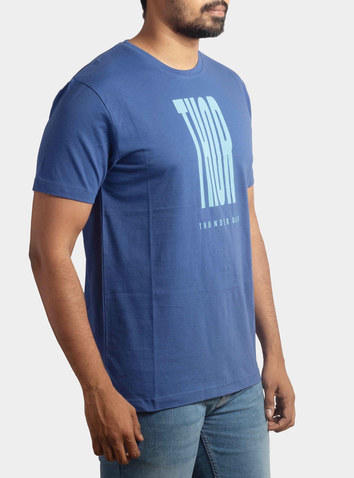 Mens Printed T Shirt Navy