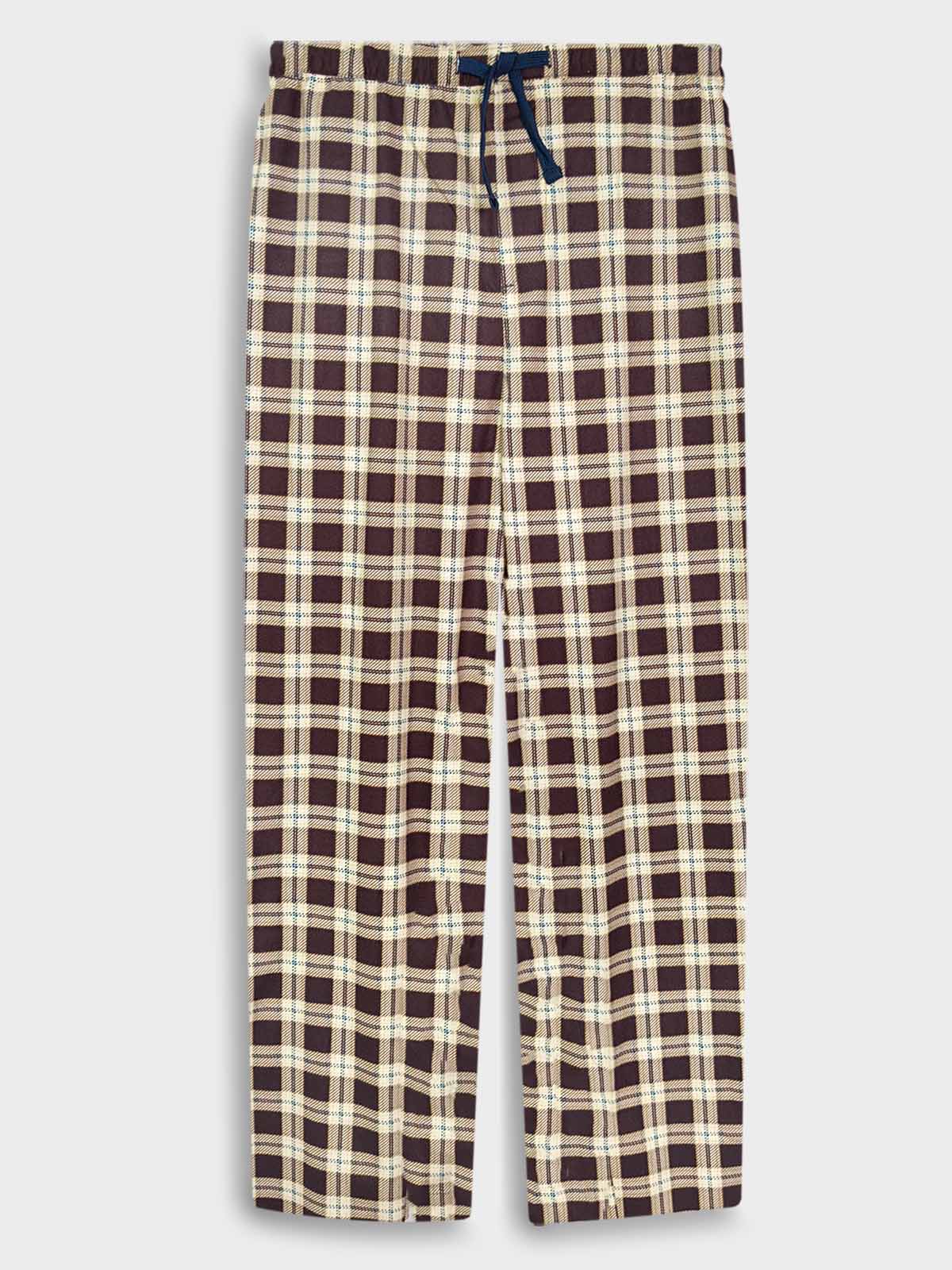 Mens Winter Pyjama Set Navy-Maroon
