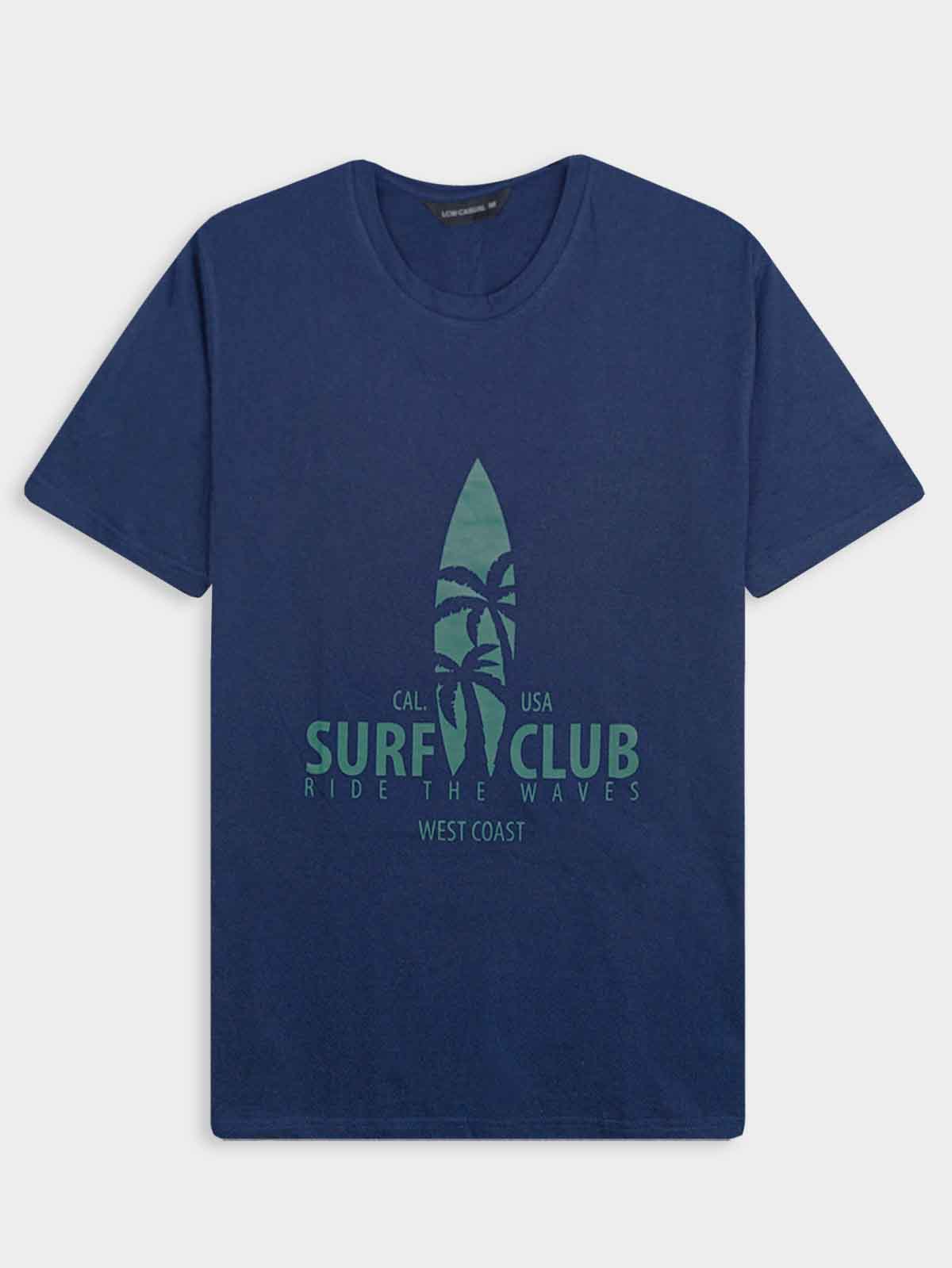 Mens Printed T Shirt Navy