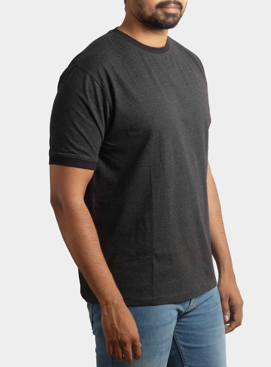 Mens Printed T Shirt Charcoal