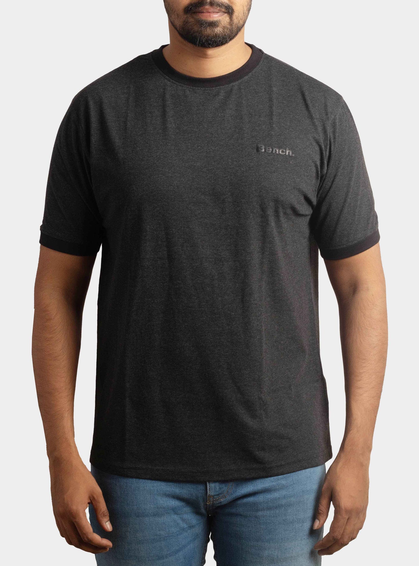 Mens Printed T Shirt Charcoal
