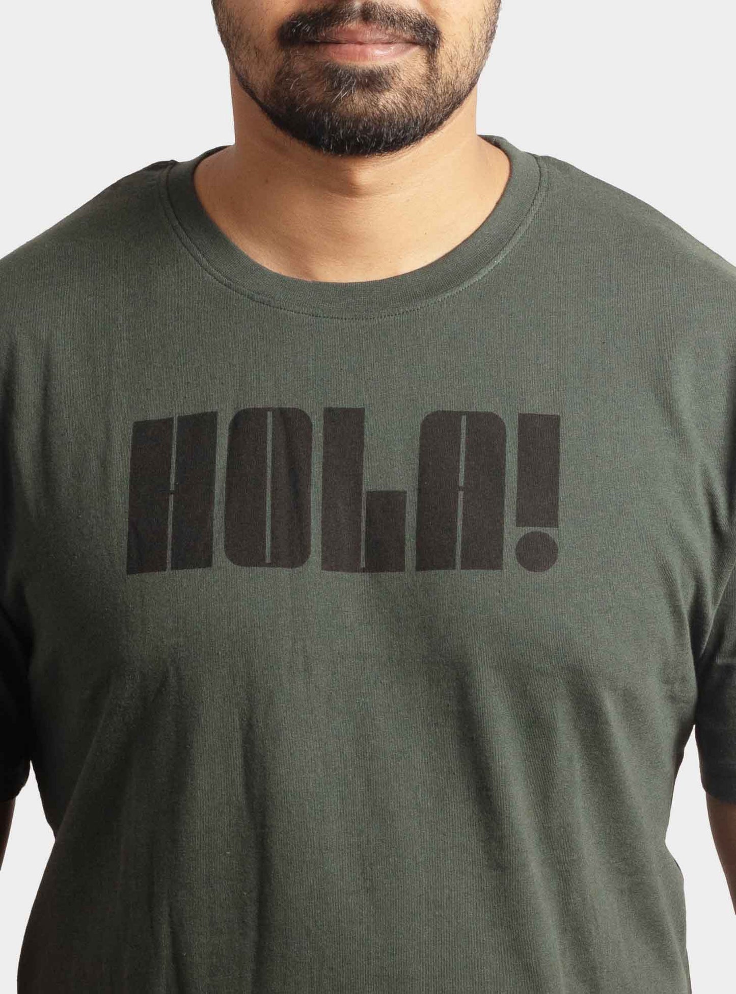 Mens Printed T Shirt Olive