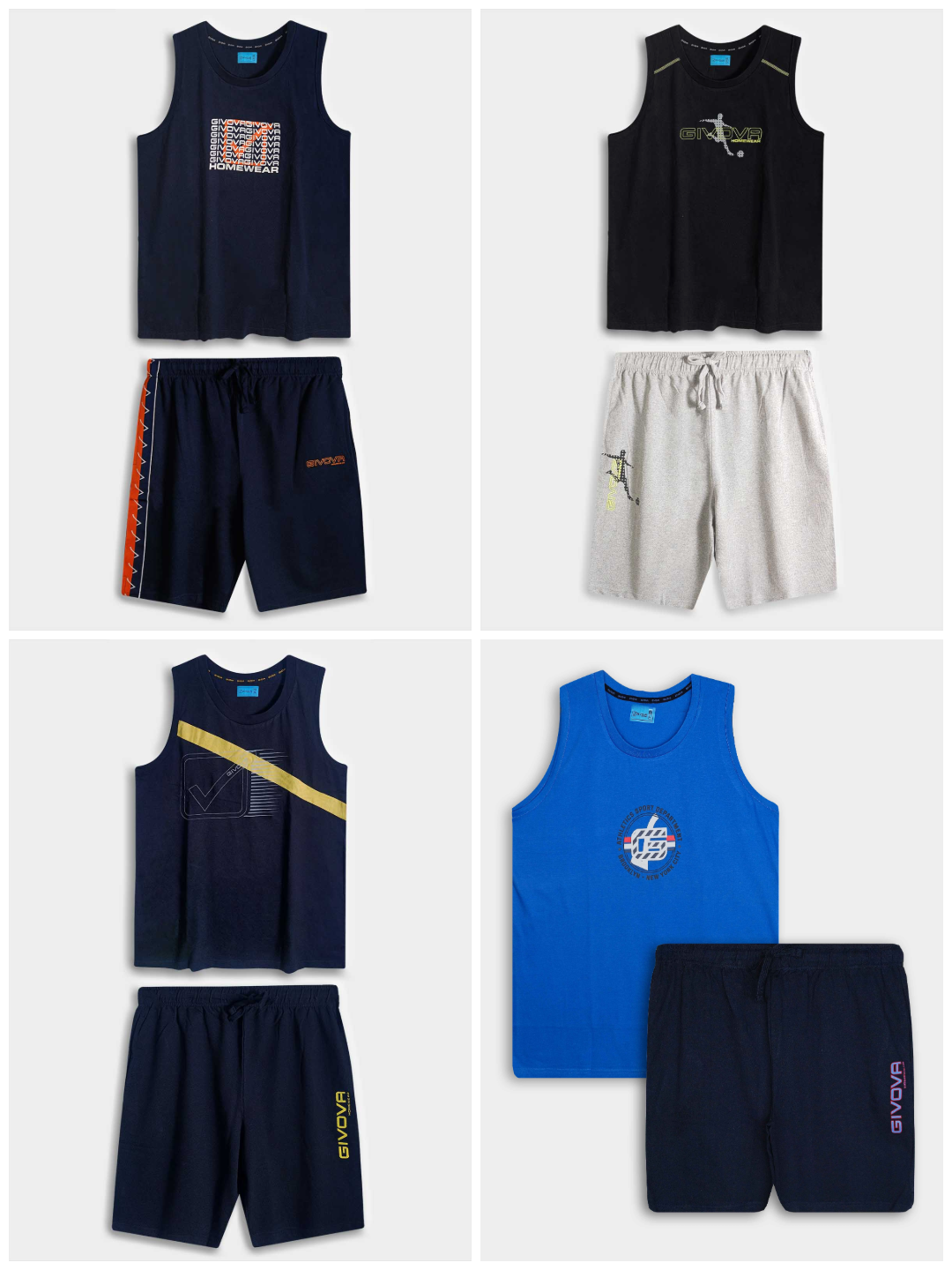 Mens Sleeveless Shorty Set