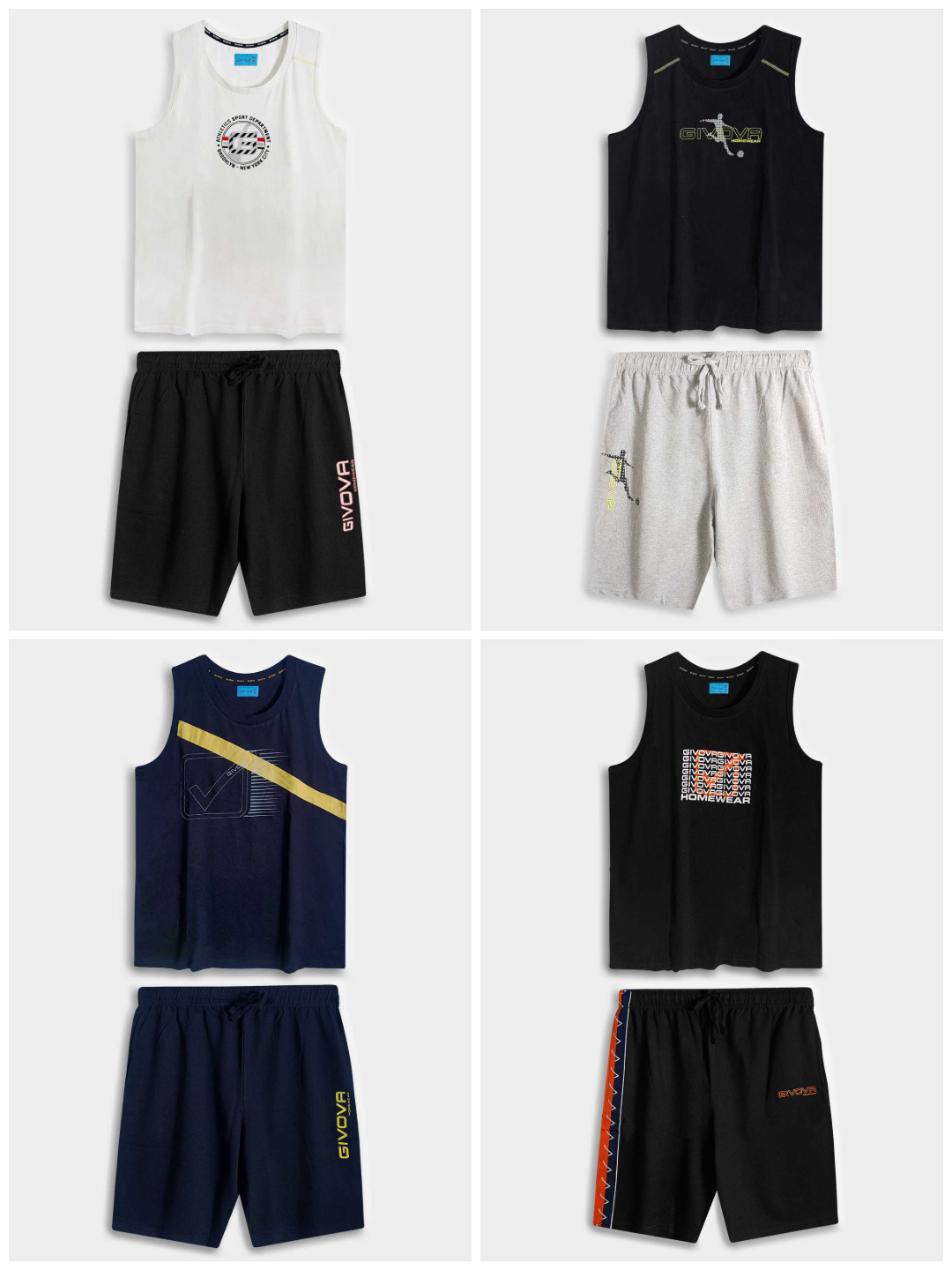 Mens Sleeveless Shorty Set
