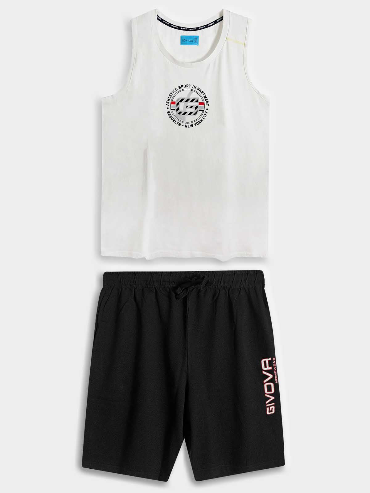 Mens Sleeveless Shorty Set