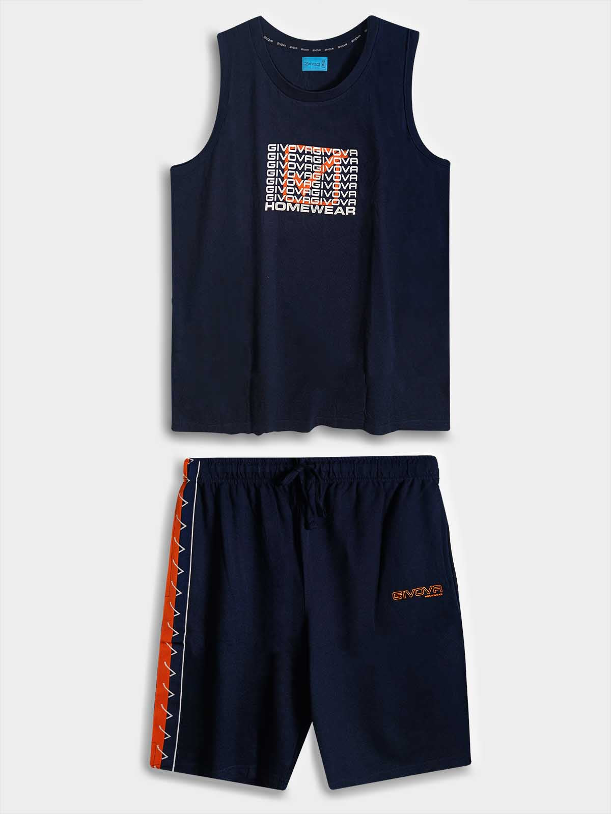 Mens Sleeveless Shorty Set