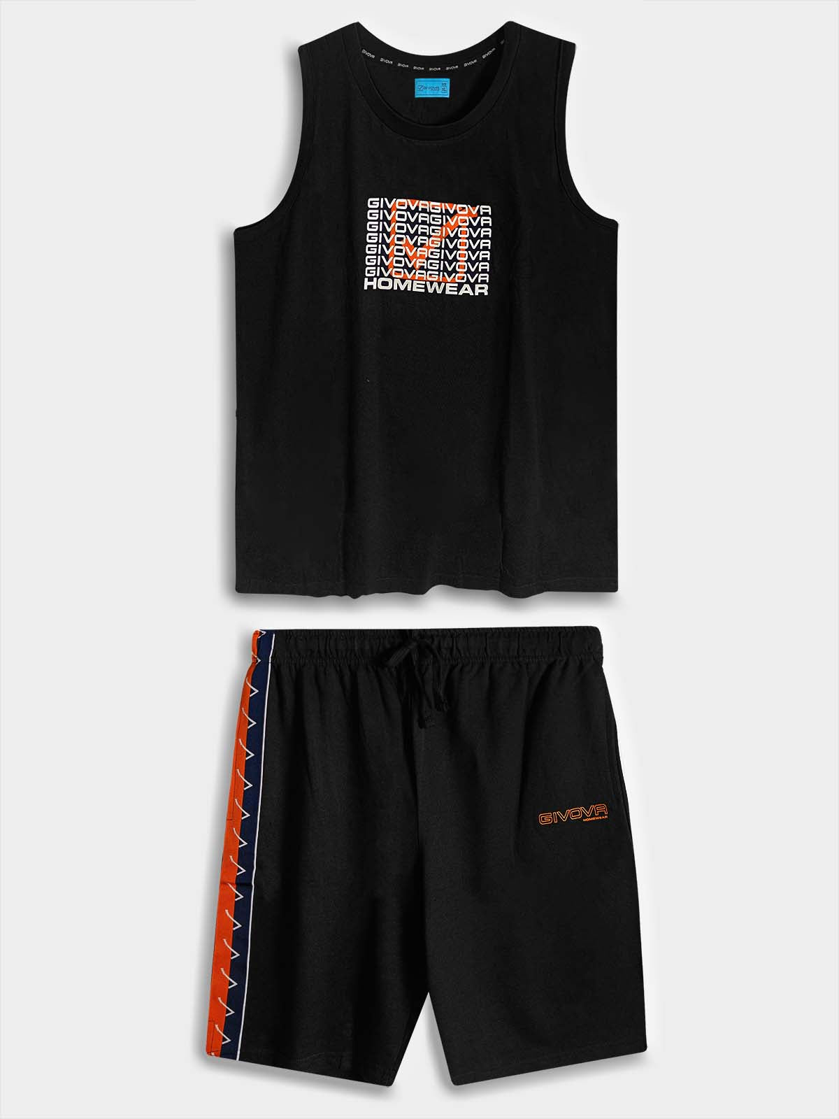 Mens Sleeveless Shorty Set