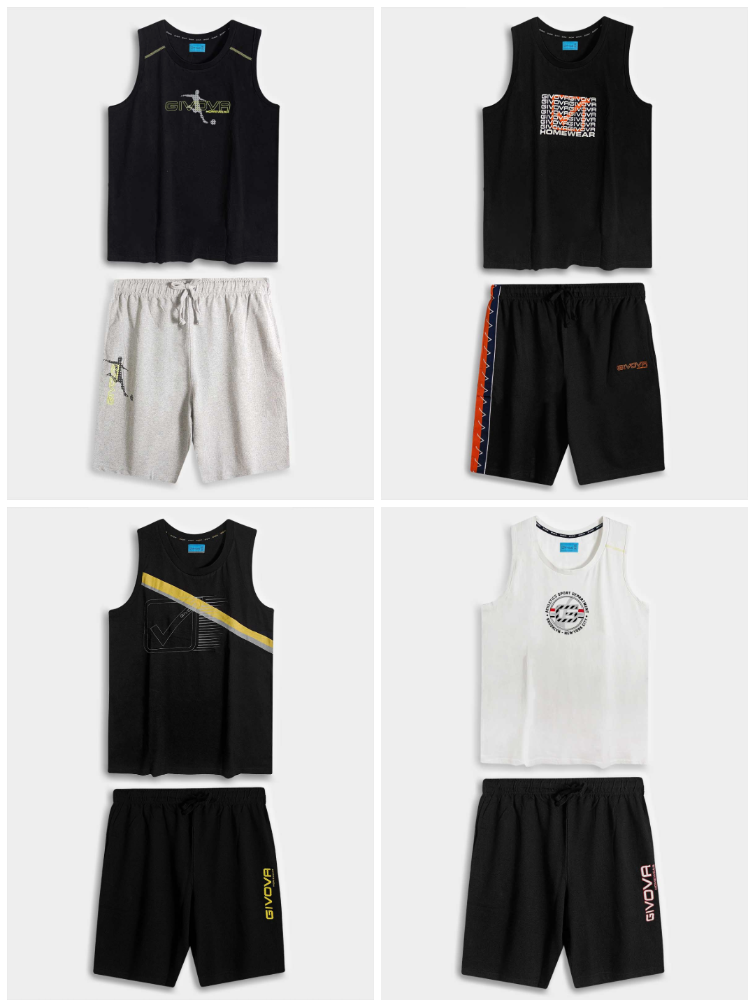 Mens Sleeveless Shorty Set