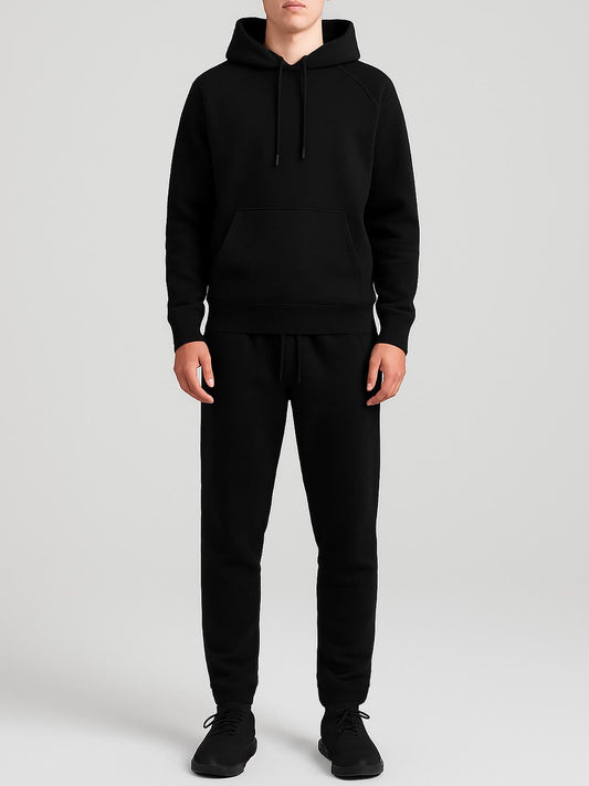Men's French Terry Black Jogging Set
