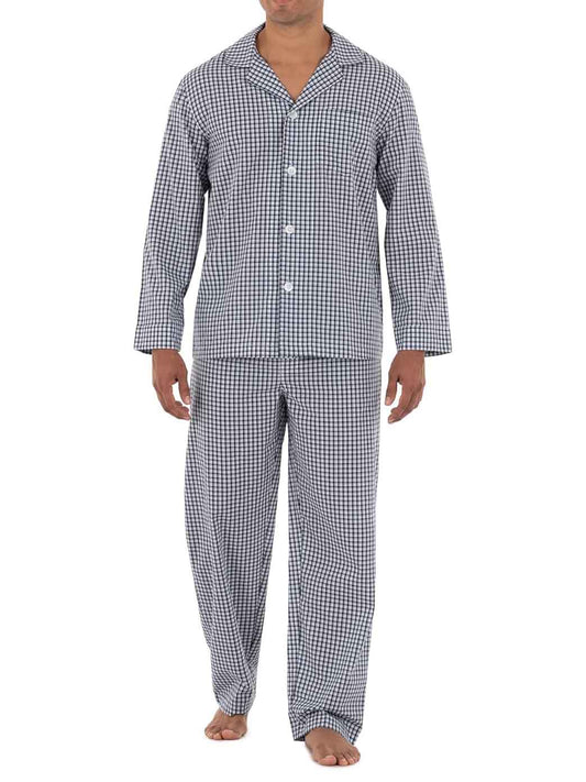 Mens Woven Collar Pyjama Set