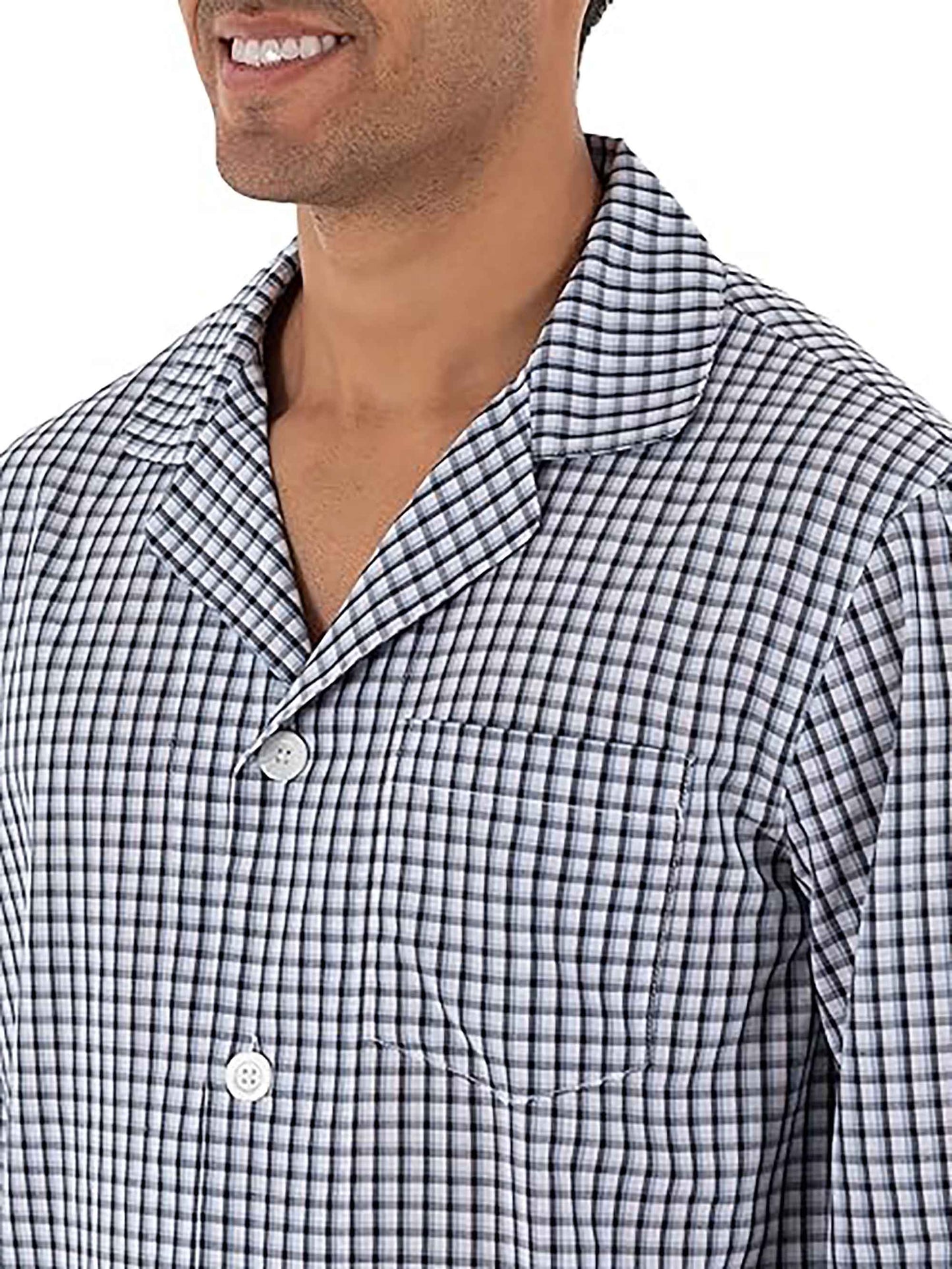 Mens Woven Collar Pyjama Set