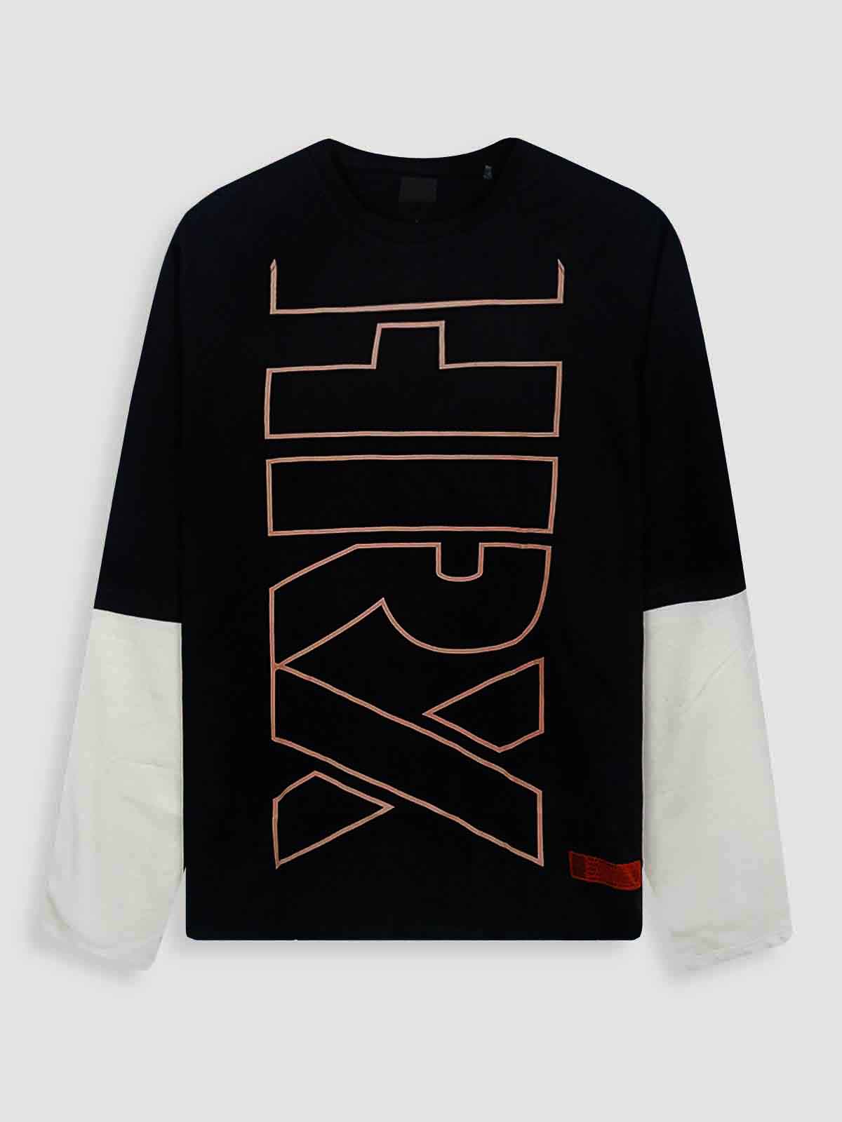 Mens Long Sleeve Printed T-Shirt