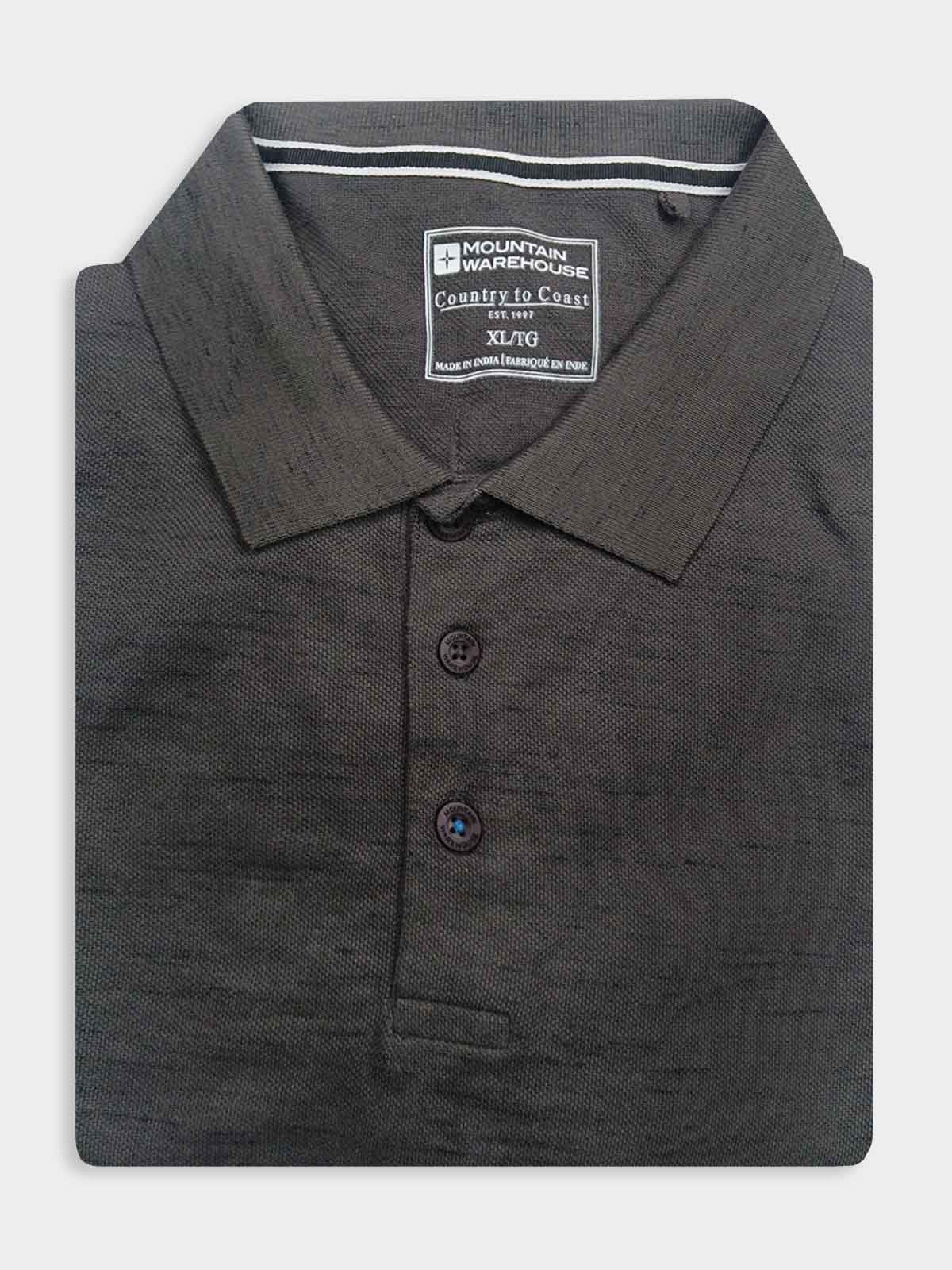 Mens Slub Textured Olive Polo Shirt
