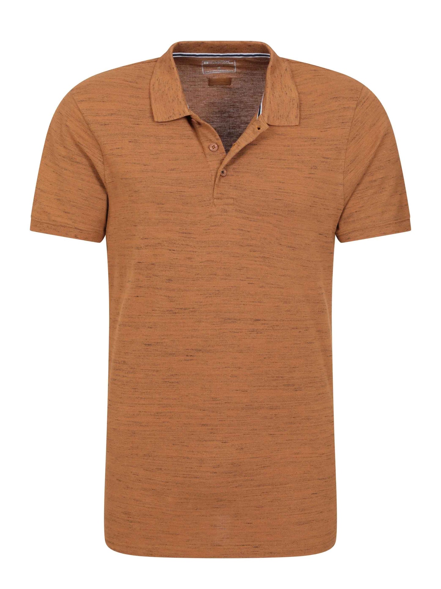 Mens Slub Textured Mustard Polo Shirt