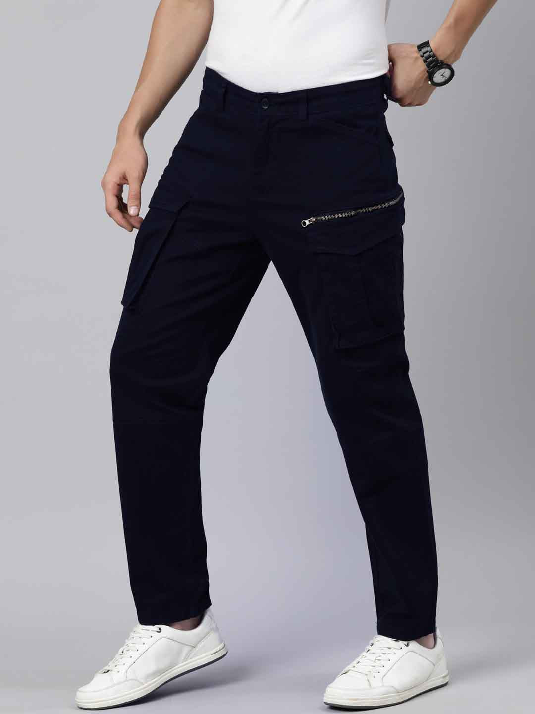 Mens Woven Navy Cargo Pant