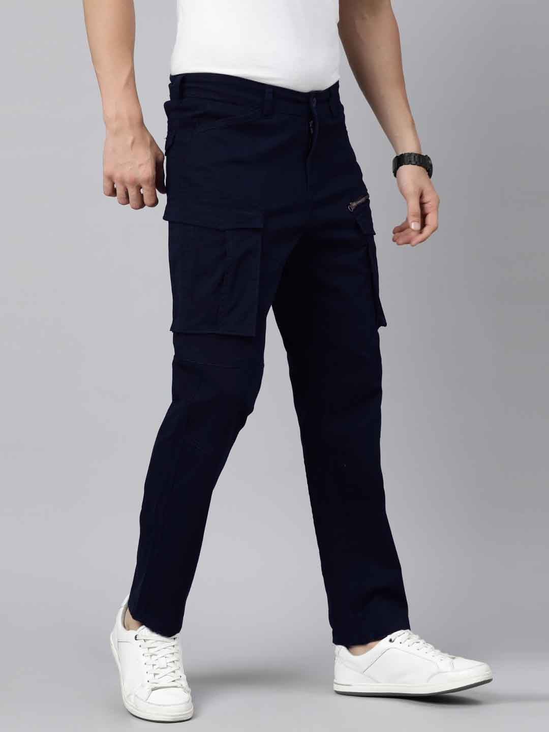 Mens Woven Navy Cargo Pant