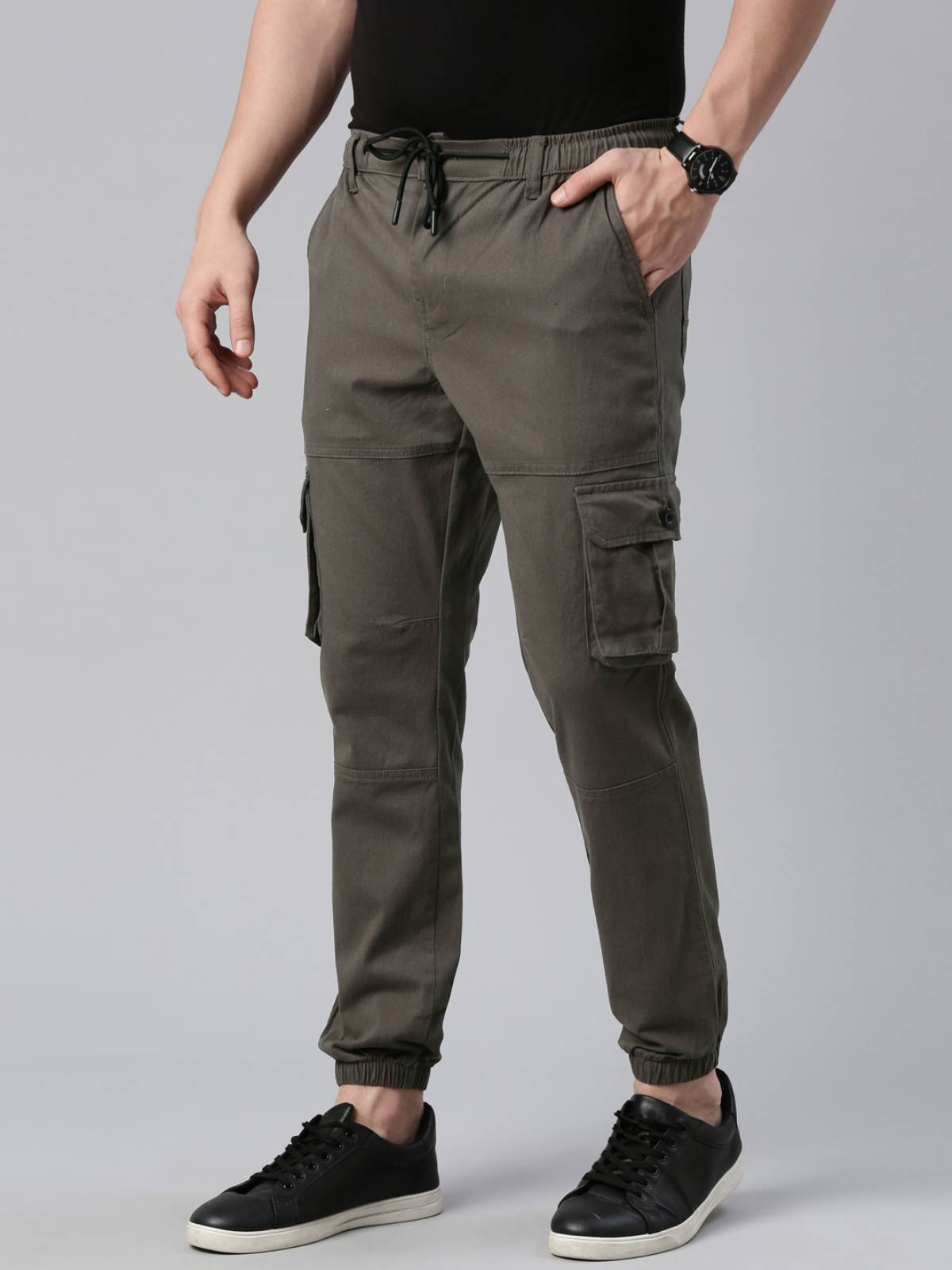 Mens Dark Olive Cargo Pant