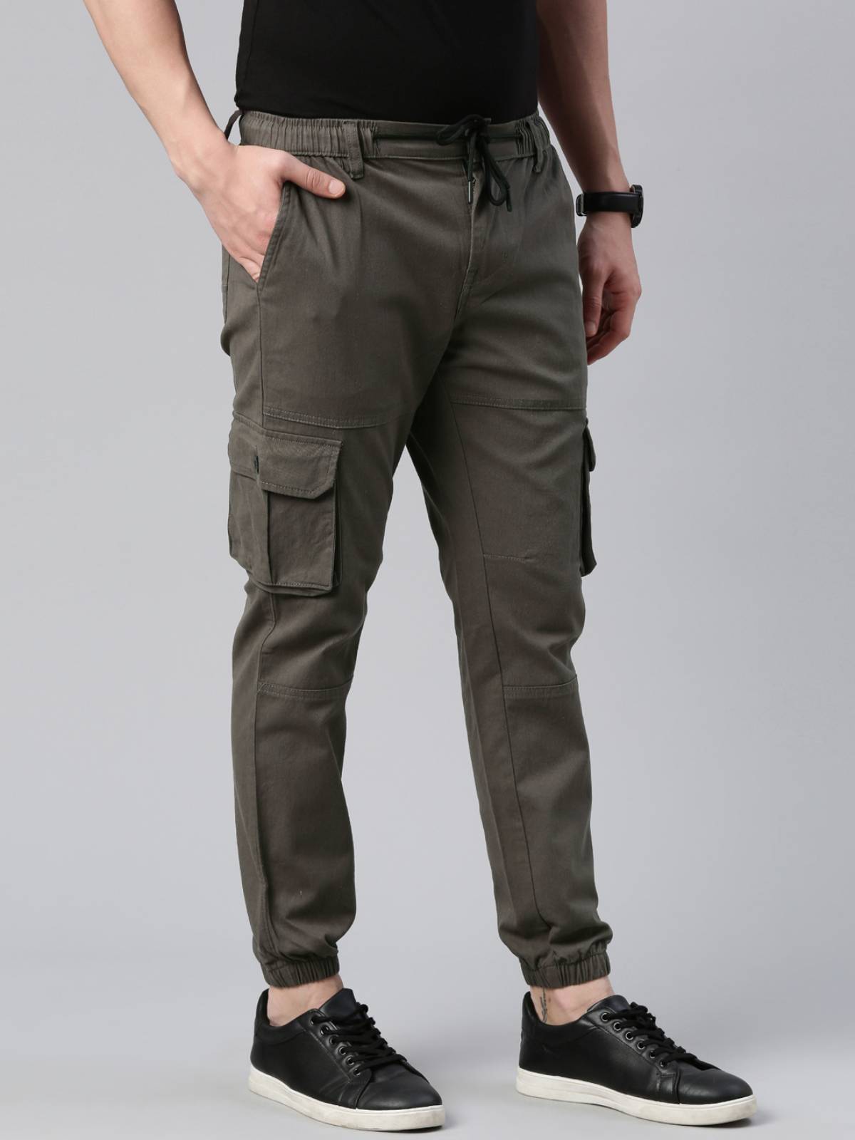 Mens Dark Olive Cargo Pant
